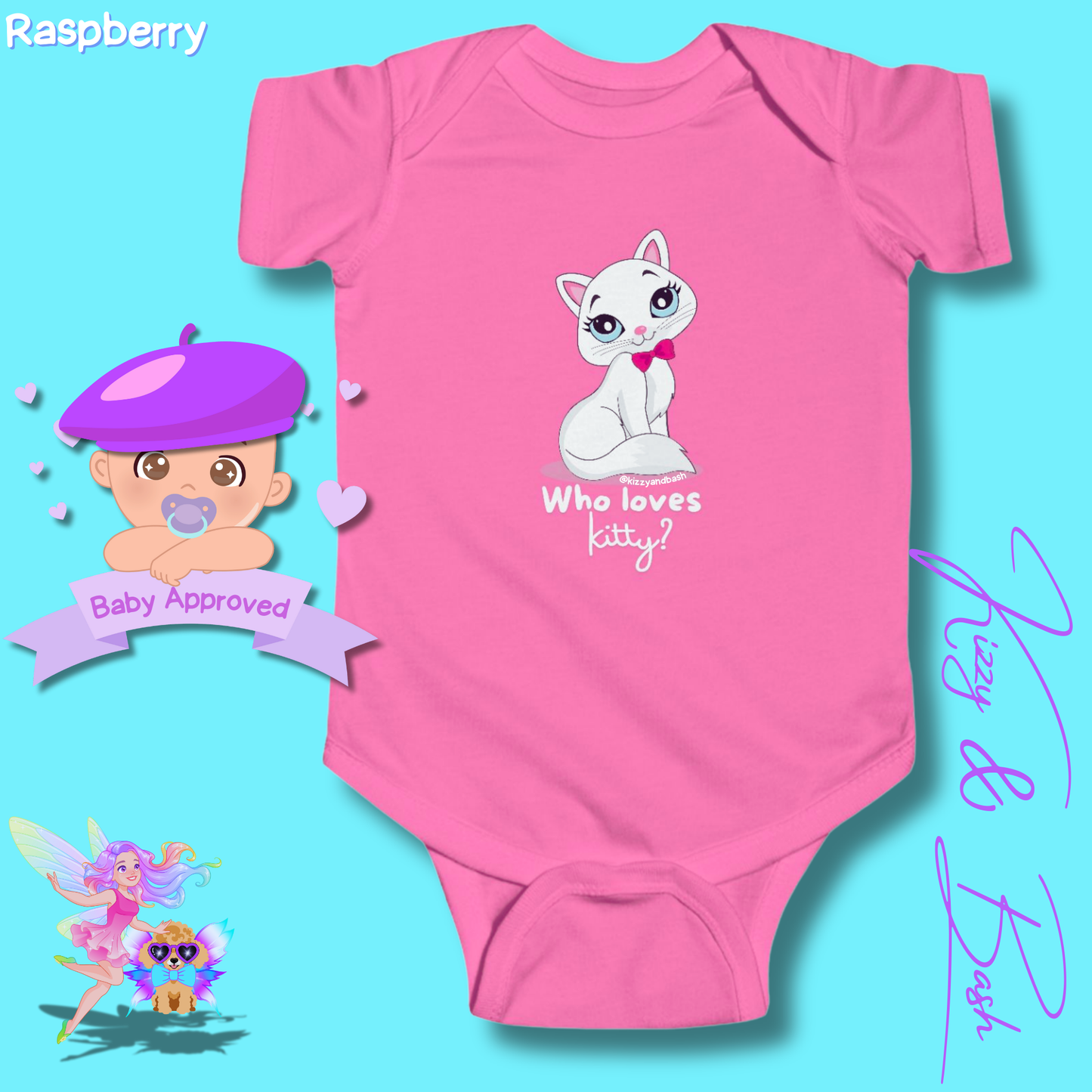 Adorable Kitty Cat Onesie Cat Gift for Baby Unique Baby Shower Gift Idea Cat Nursery Decor Funny Gift for New Mom Perfect Gift for Newborn Baby Girl Hilarious Gift for Baby Who Loves Kitty Infant Fine Jersey Bodysuit