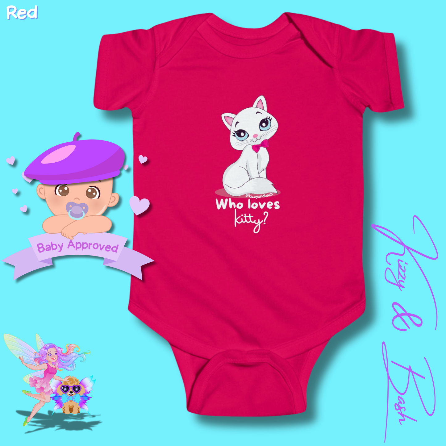 Adorable Kitty Cat Onesie Cat Gift for Baby Unique Baby Shower Gift Idea Cat Nursery Decor Funny Gift for New Mom Perfect Gift for Newborn Baby Girl Hilarious Gift for Baby Who Loves Kitty Infant Fine Jersey Bodysuit