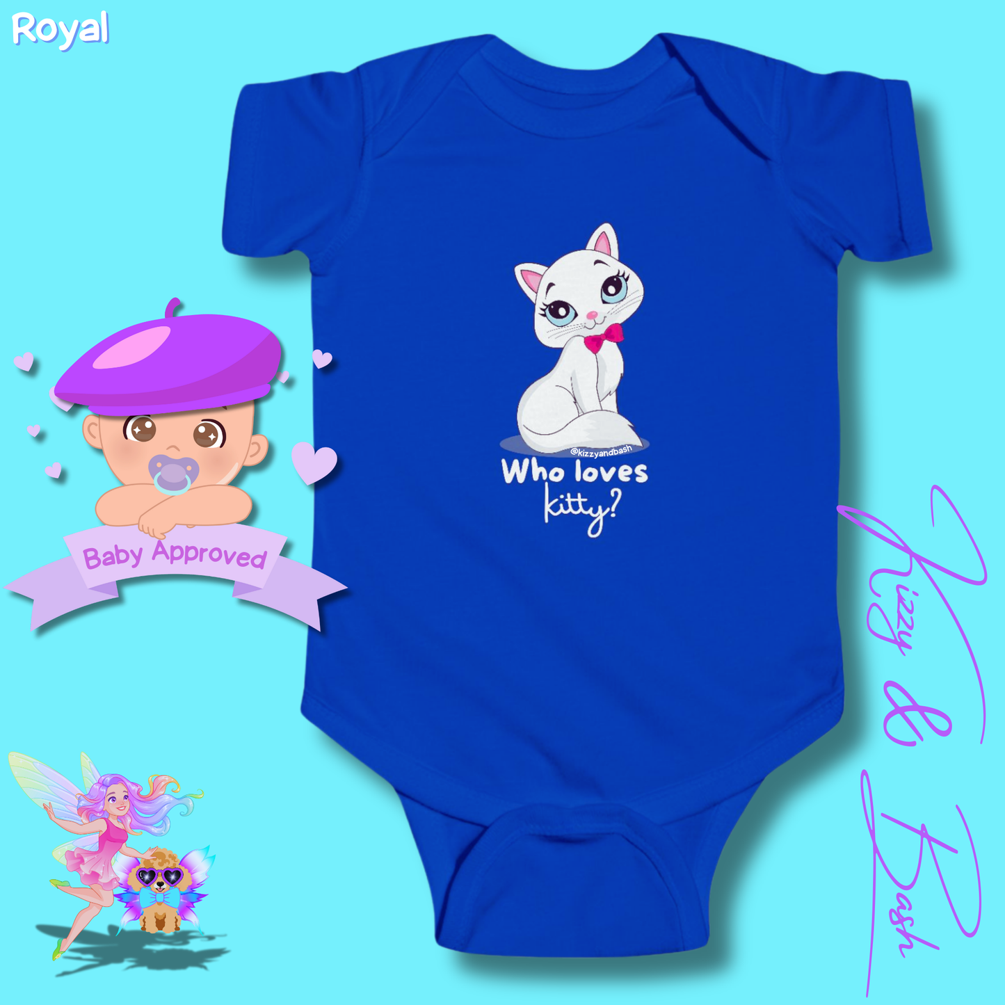 Adorable Kitty Cat Onesie Cat Gift for Baby Unique Baby Shower Gift Idea Cat Nursery Decor Funny Gift for New Mom Perfect Gift for Newborn Baby Girl Hilarious Gift for Baby Who Loves Kitty Infant Fine Jersey Bodysuit