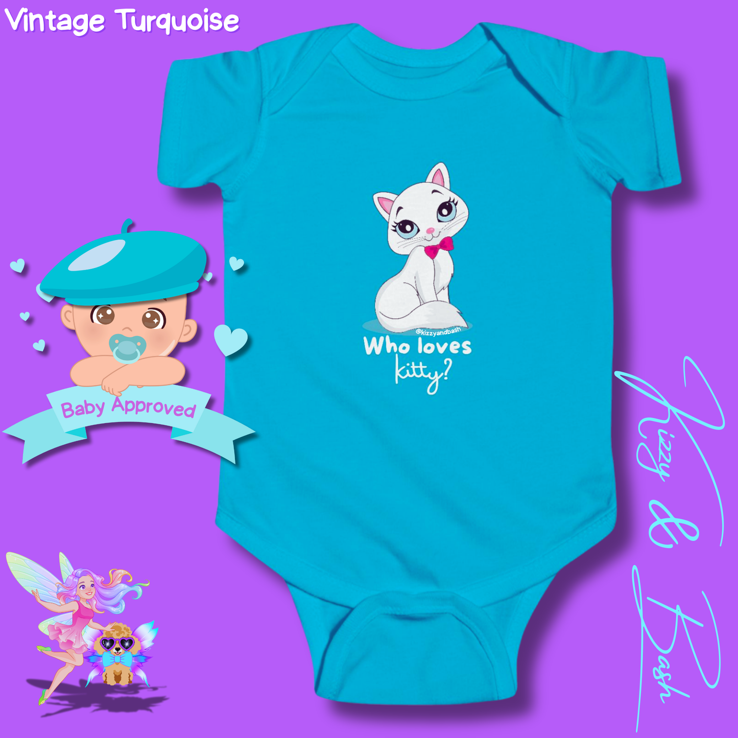 Adorable Kitty Cat Onesie Cat Gift for Baby Unique Baby Shower Gift Idea Cat Nursery Decor Funny Gift for New Mom Perfect Gift for Newborn Baby Girl Hilarious Gift for Baby Who Loves Kitty Infant Fine Jersey Bodysuit