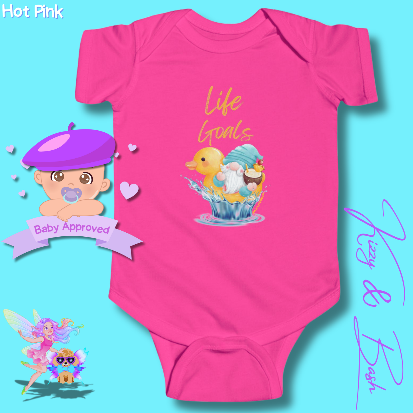 Funny Gnome Baby Onesie Gnome Nursery Decor Unique Baby Shower Gift Idea Rubber Ducky Onesie Perfect Gift for New Mom Cute Gnome Gift for Baby Cute Rubber Ducky Gift for Baby Rubber Ducky Life Goals Infant Fine Jersey Bodysuit