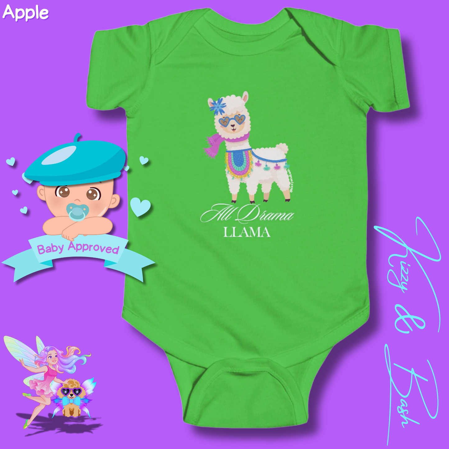 All Drama Llama Onesie Perfect Gift for Baby Unique Baby Shower Gift for Baby Girl Llama Nursery Gift Cute Animal Gift for Baby