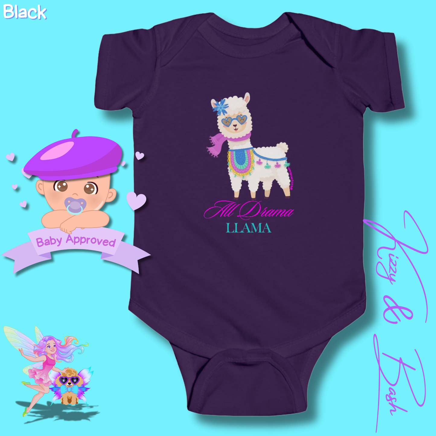 All Drama Llama Onesie Perfect Gift for Baby Unique Baby Shower Gift for Baby Girl Llama Nursery Gift Cute Animal Gift for Baby