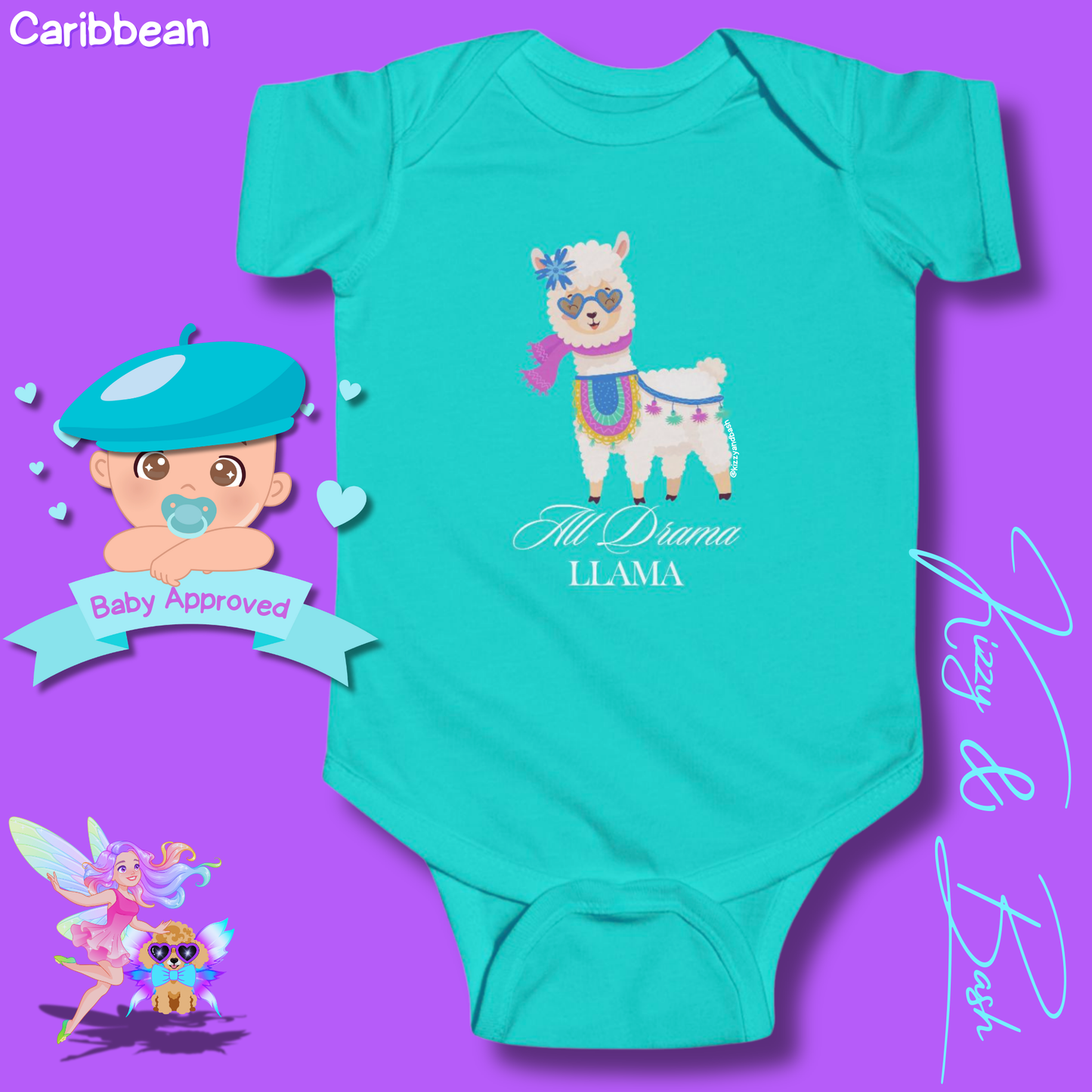 All Drama Llama Onesie Perfect Gift for Baby Unique Baby Shower Gift for Baby Girl Llama Nursery Gift Cute Animal Gift for Baby