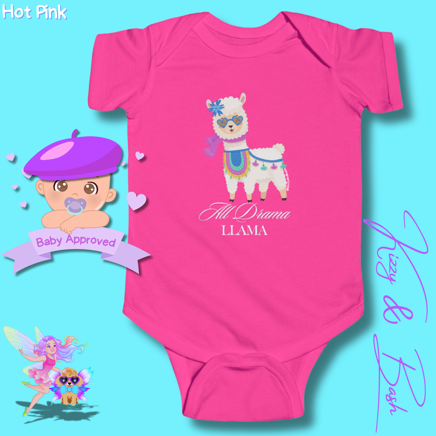 All Drama Llama Onesie Perfect Gift for Baby Unique Baby Shower Gift for Baby Girl Llama Nursery Gift Cute Animal Gift for Baby