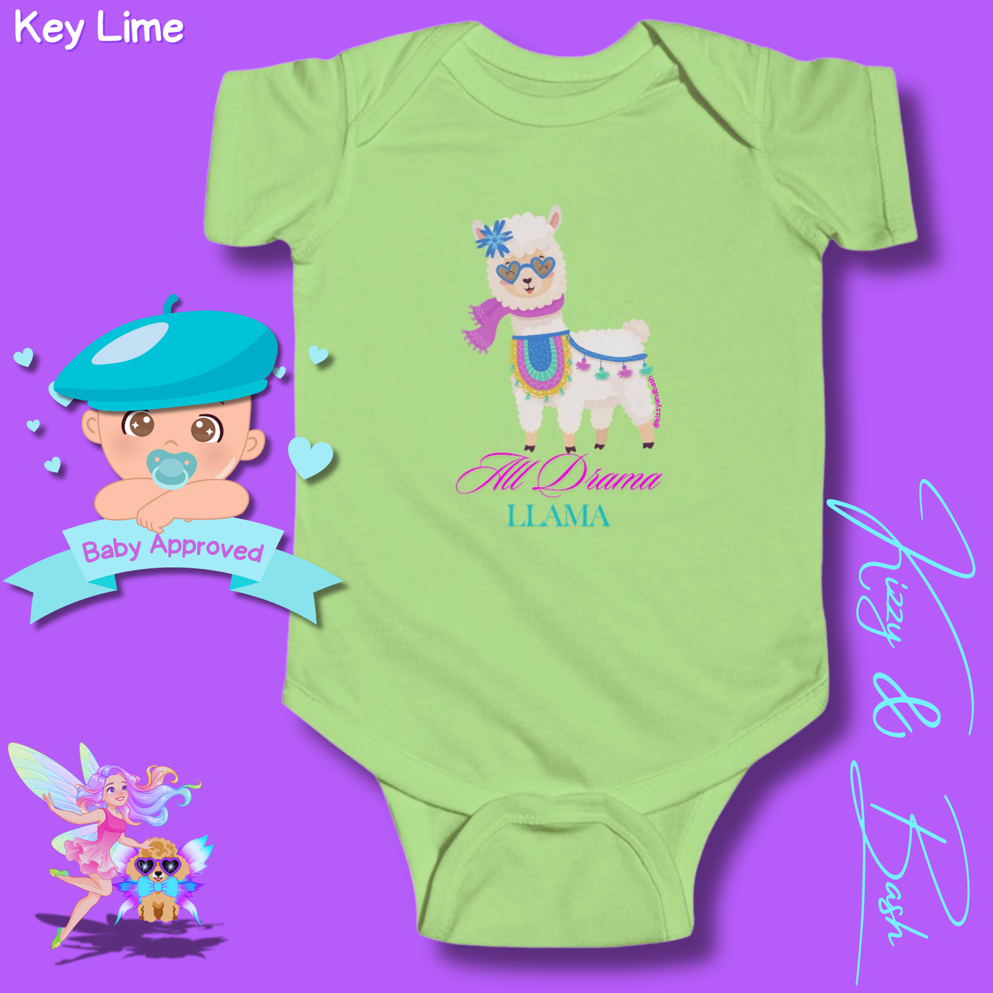 All Drama Llama Onesie Perfect Gift for Baby Unique Baby Shower Gift for Baby Girl Llama Nursery Gift Cute Animal Gift for Baby