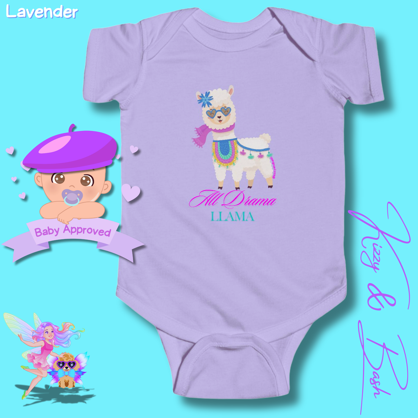 All Drama Llama Onesie Perfect Gift for Baby Unique Baby Shower Gift for Baby Girl Llama Nursery Gift Cute Animal Gift for Baby