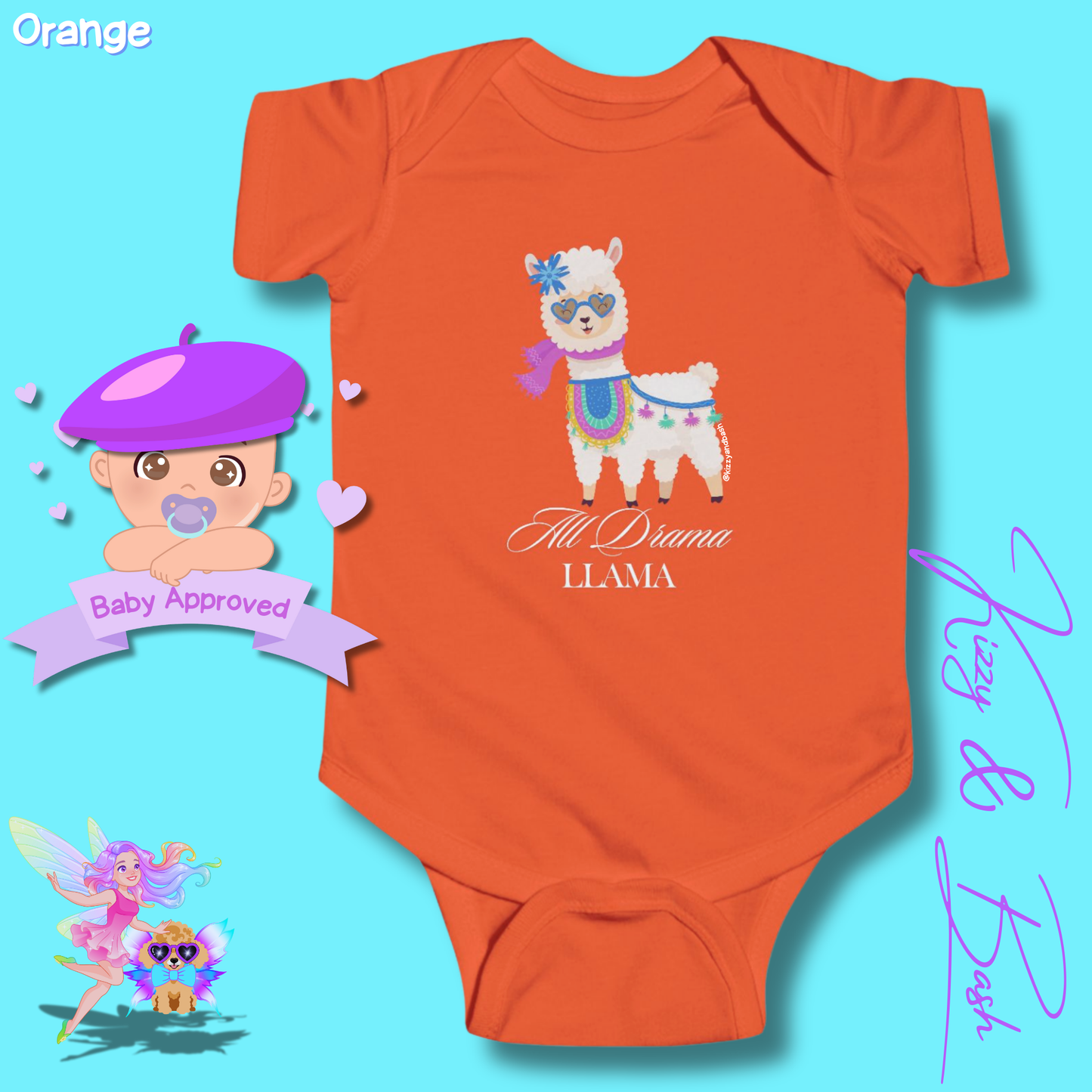 All Drama Llama Onesie Perfect Gift for Baby Unique Baby Shower Gift for Baby Girl Llama Nursery Gift Cute Animal Gift for Baby