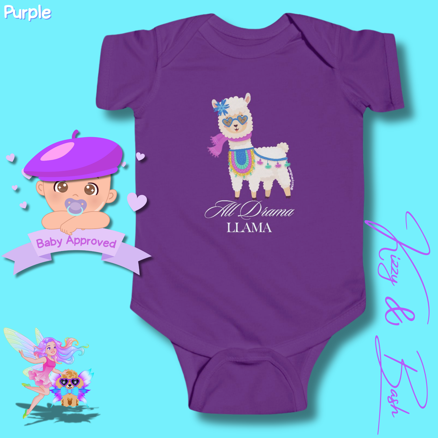 All Drama Llama Onesie Perfect Gift for Baby Unique Baby Shower Gift for Baby Girl Llama Nursery Gift Cute Animal Gift for Baby