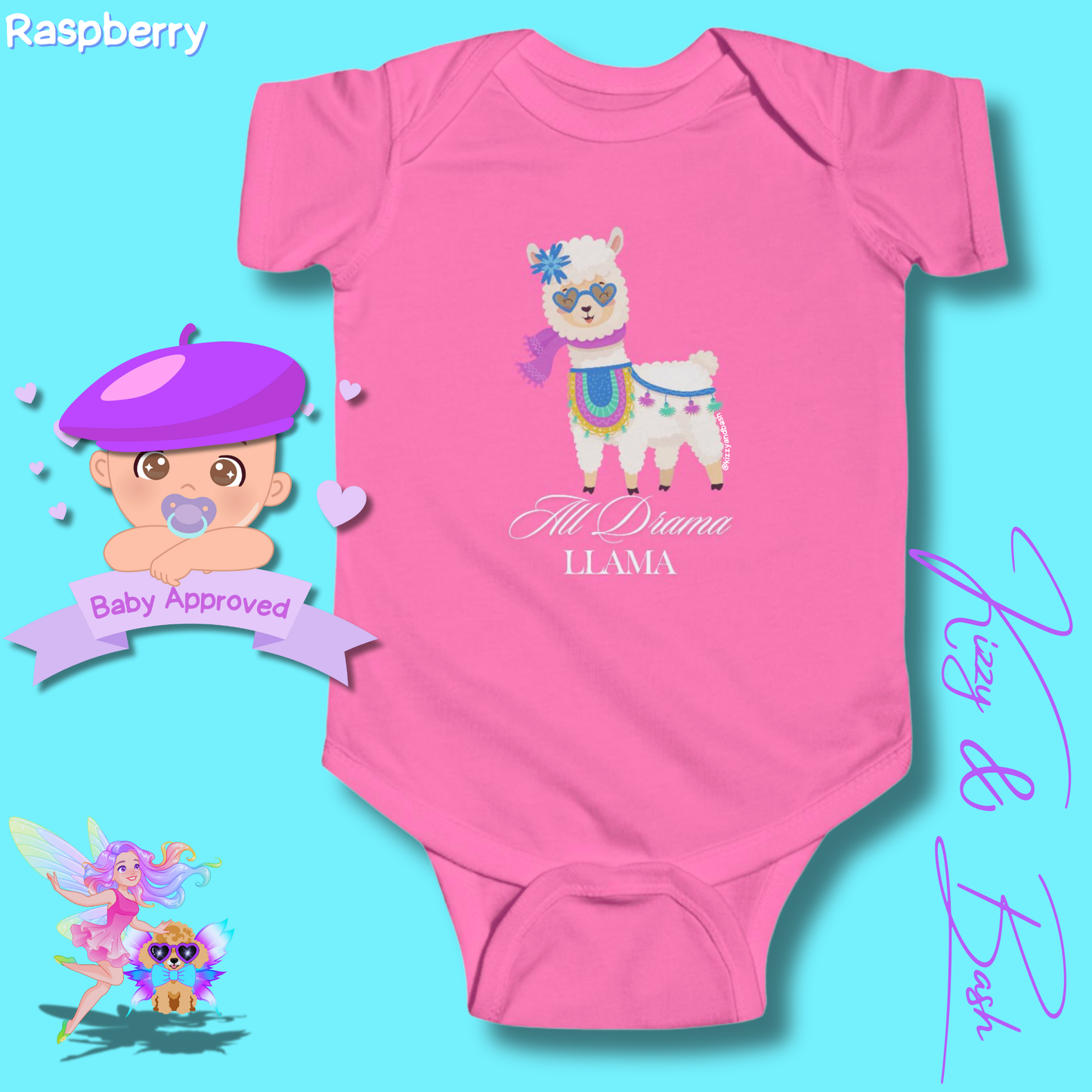 All Drama Llama Onesie Perfect Gift for Baby Unique Baby Shower Gift for Baby Girl Llama Nursery Gift Cute Animal Gift for Baby