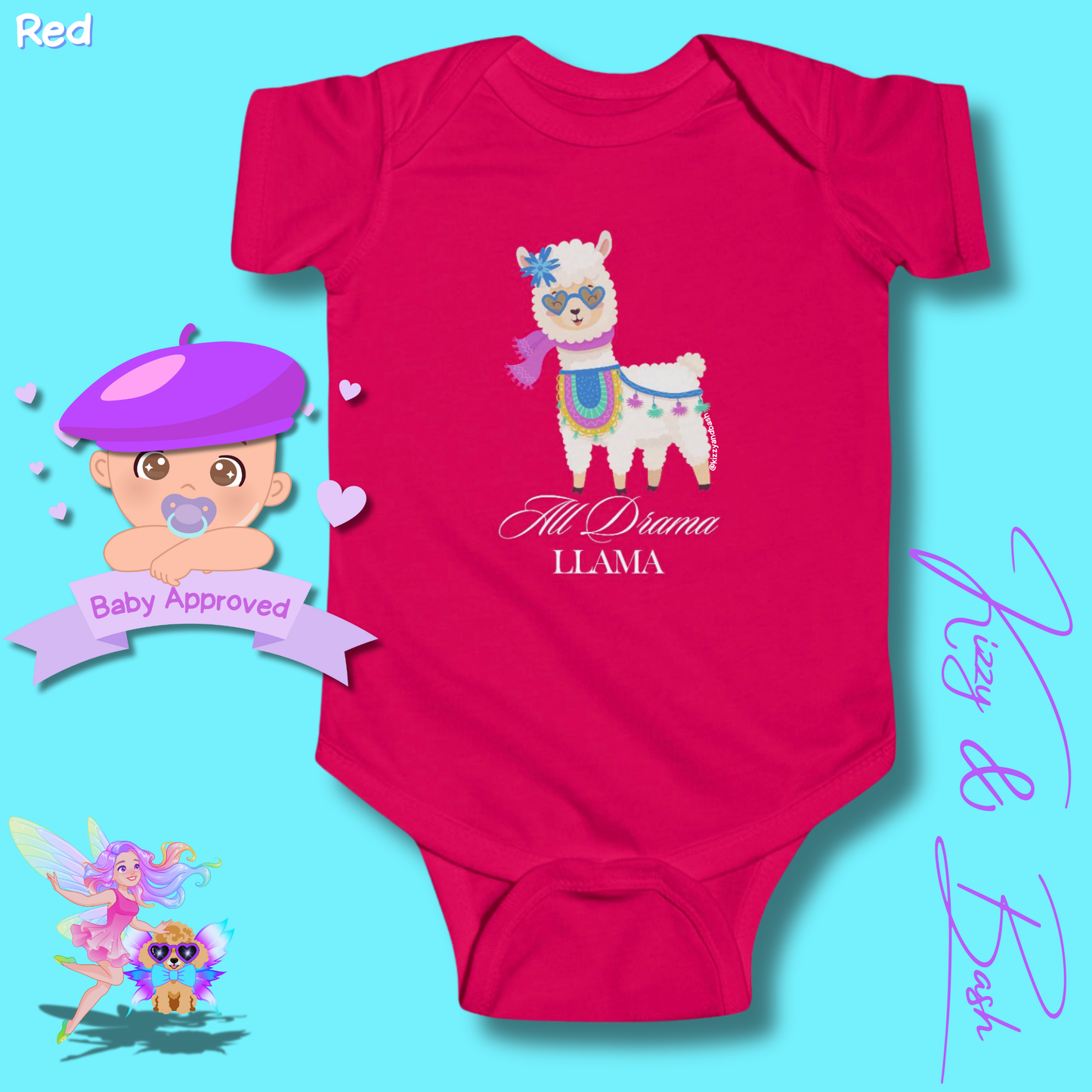 All Drama Llama Onesie Perfect Gift for Baby Unique Baby Shower Gift for Baby Girl Llama Nursery Gift Cute Animal Gift for Baby