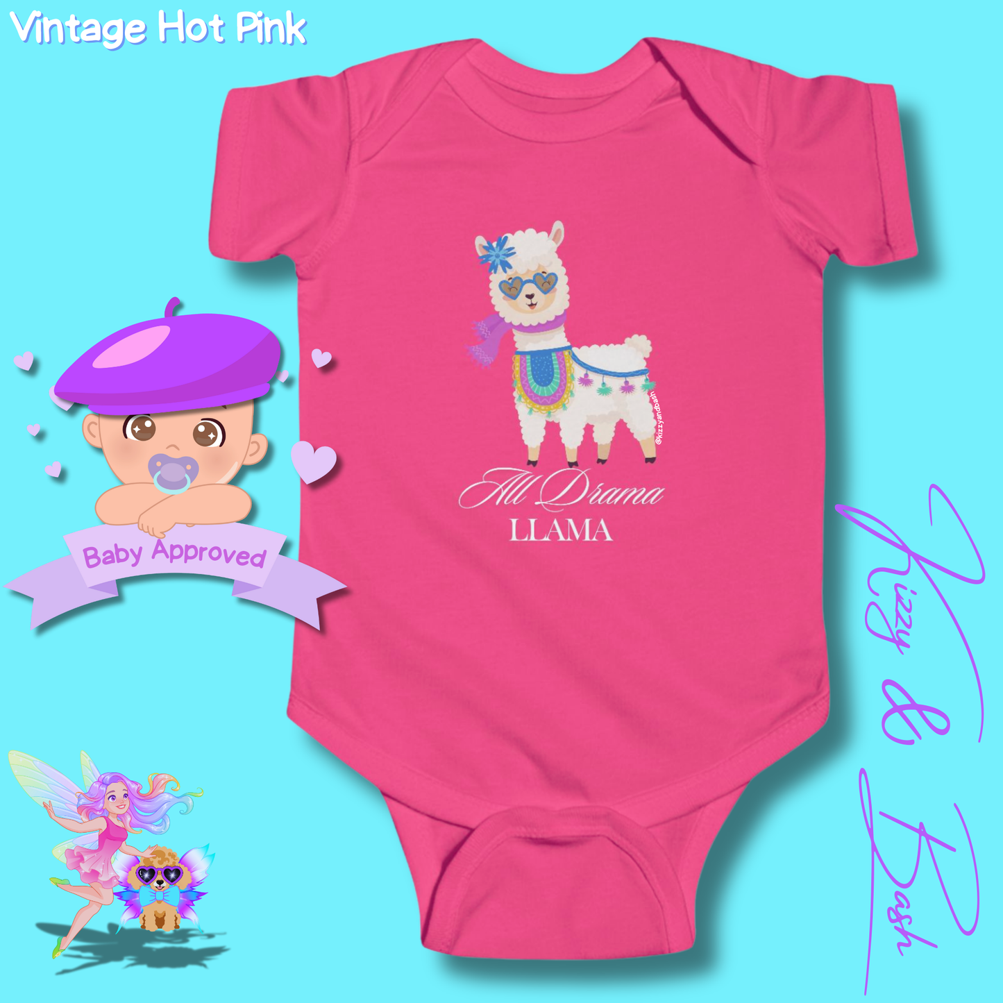 All Drama Llama Onesie Perfect Gift for Baby Unique Baby Shower Gift for Baby Girl Llama Nursery Gift Cute Animal Gift for Baby