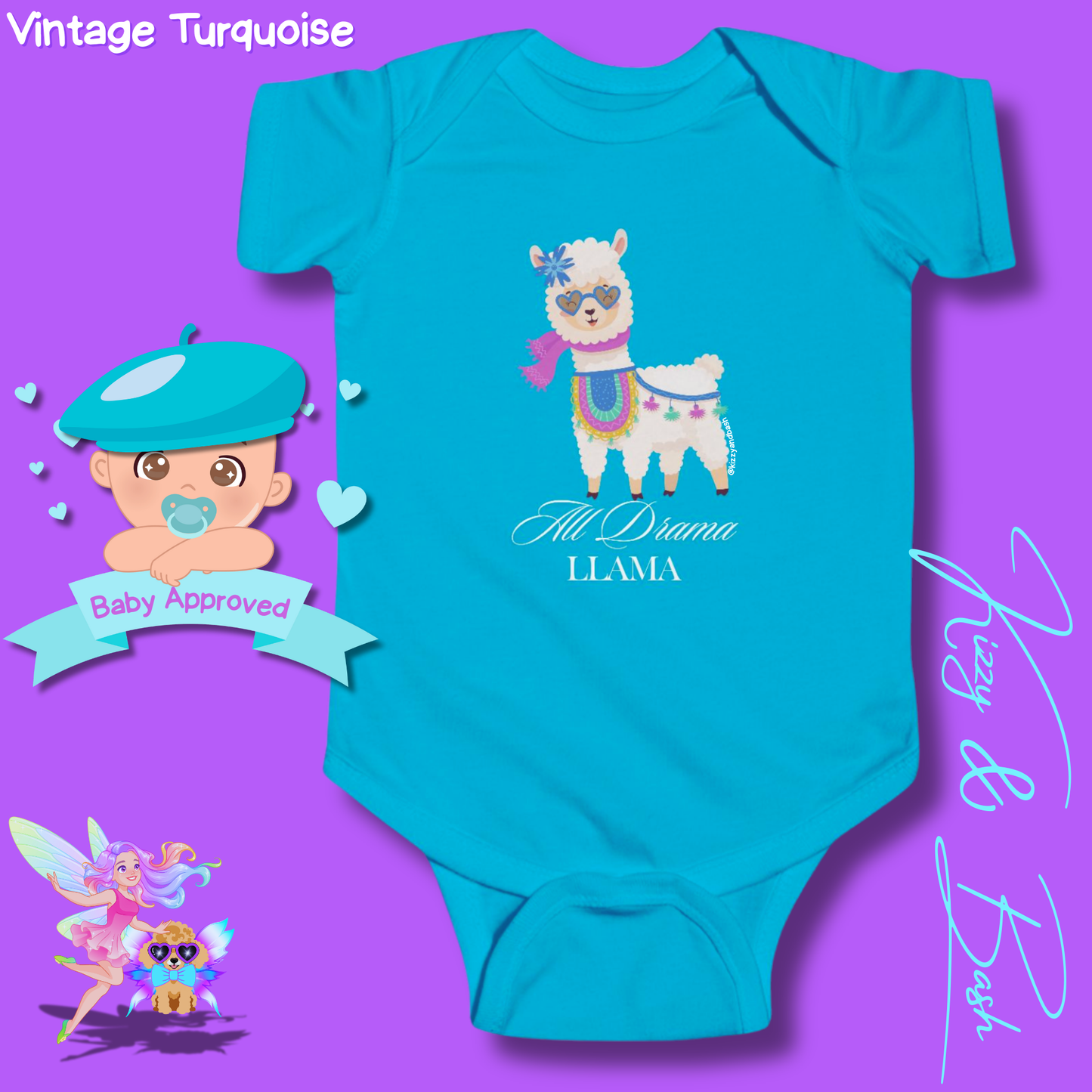 All Drama Llama Onesie Perfect Gift for Baby Unique Baby Shower Gift for Baby Girl Llama Nursery Gift Cute Animal Gift for Baby