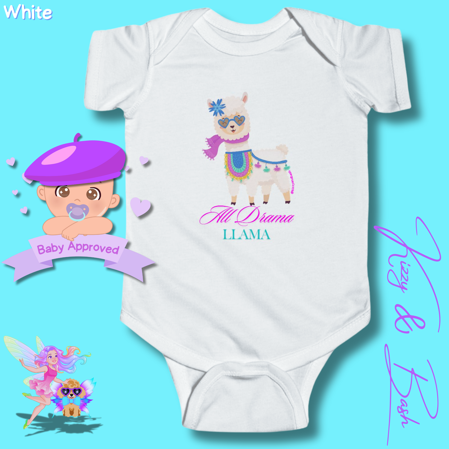 All Drama Llama Onesie Perfect Gift for Baby Unique Baby Shower Gift for Baby Girl Llama Nursery Gift Cute Animal Gift for Baby