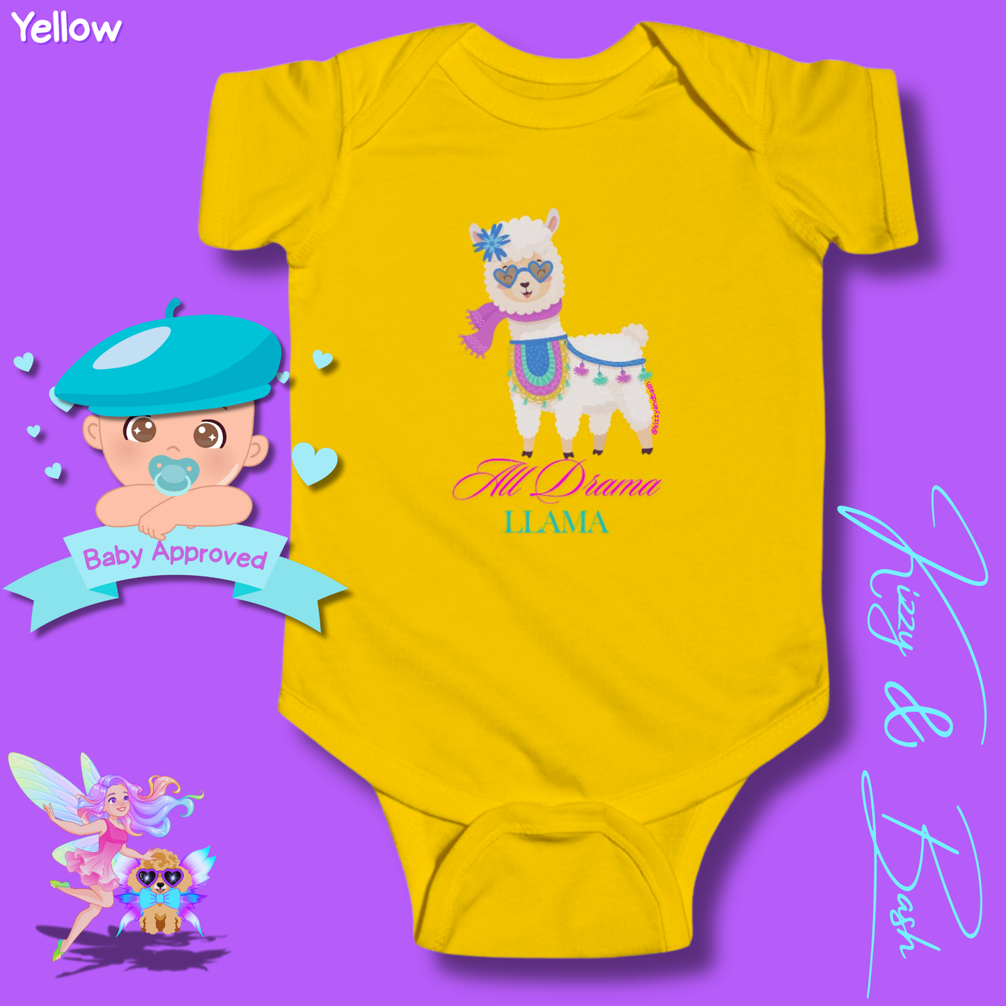 All Drama Llama Onesie Perfect Gift for Baby Unique Baby Shower Gift for Baby Girl Llama Nursery Gift Cute Animal Gift for Baby