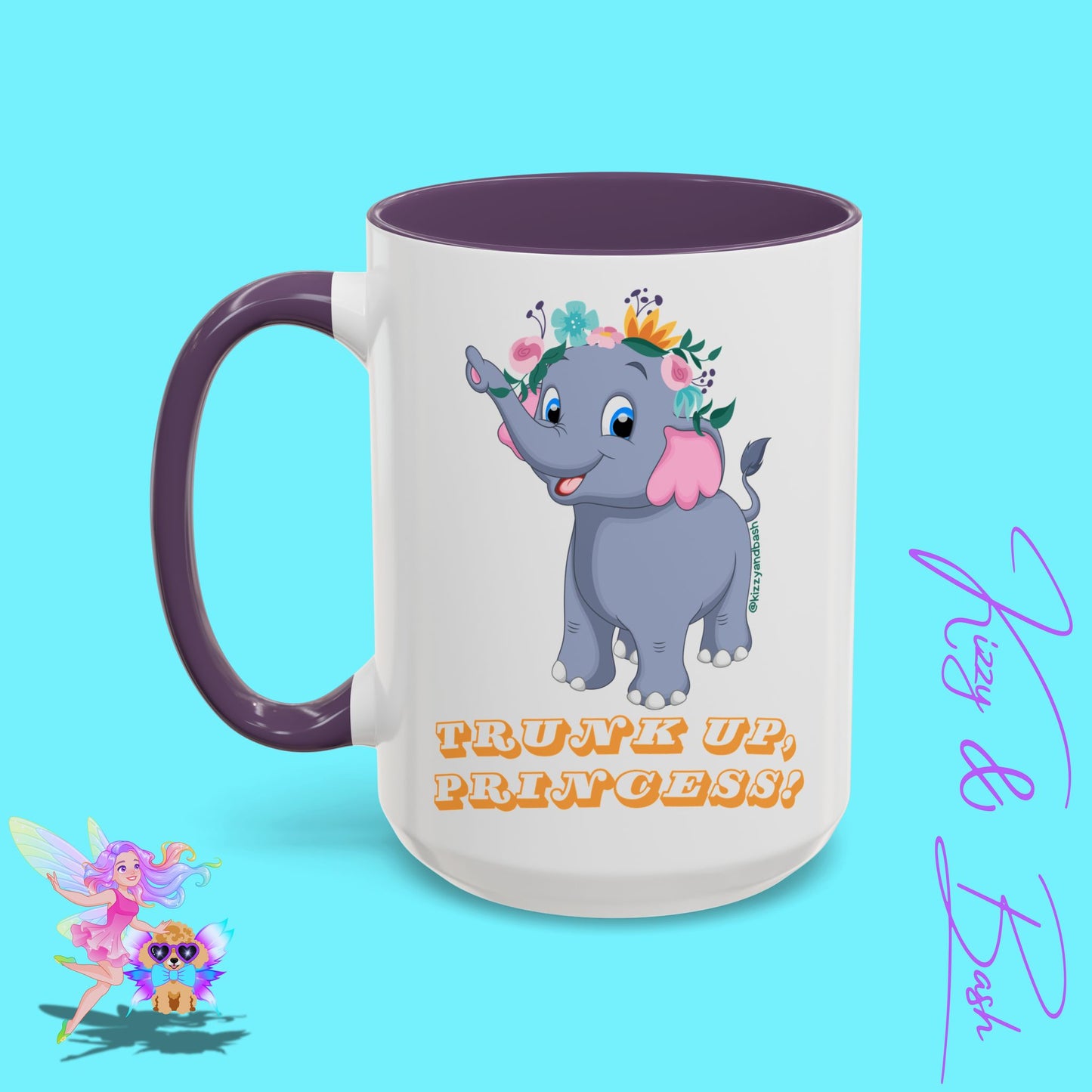 Unique Elephant Mug Pretty Elephant Coffee Mug for Princess Lovers Perfect Gift for Elephant Lovers Self-Affirming Gift Idea Girl Power Mug Royal Elephant Accent Coffee Mug - 11, 15oz