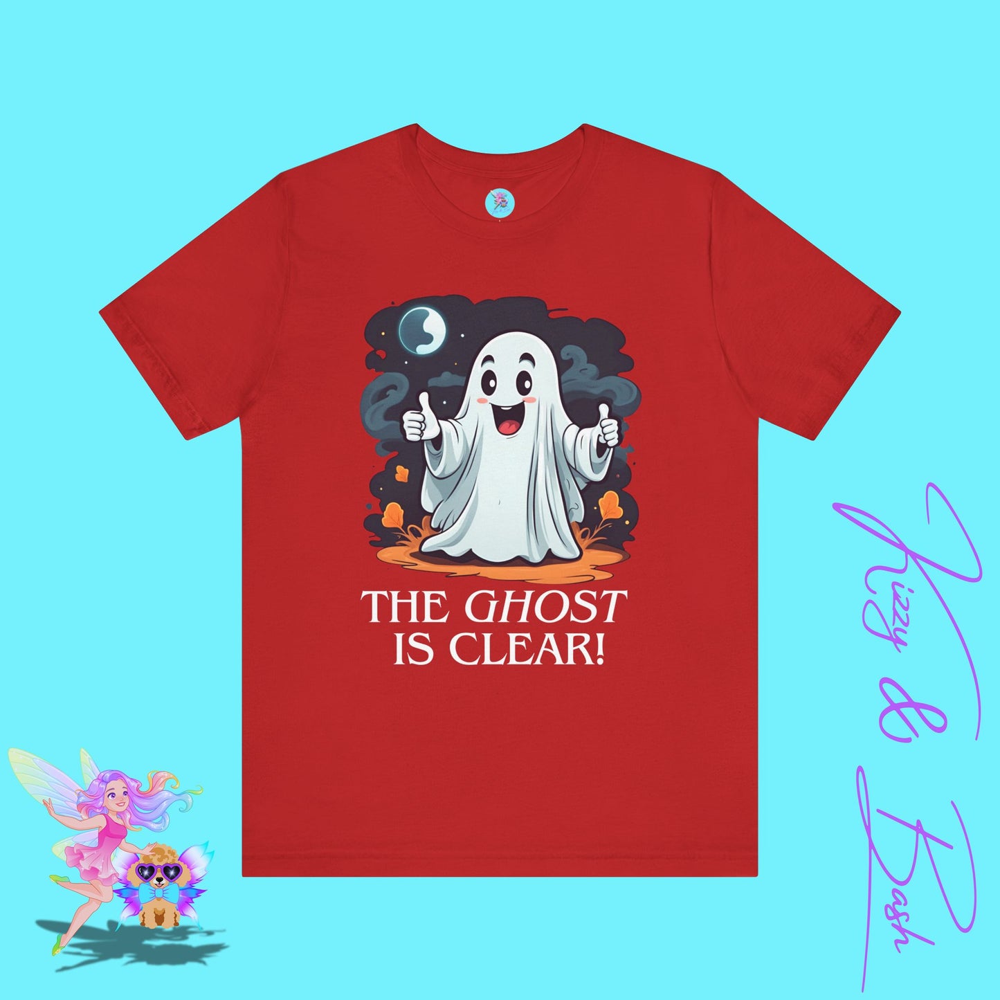 The Ghost is Clear T-Shirt Funny Halloween Ghost Tee Halloween Pun Shirt Unique Halloween Gift Silly Halloween Shirt for Friends & Family Paranormal Ghost Hunter Shirt Adult Unisex Jersey Short Sleeve Tee