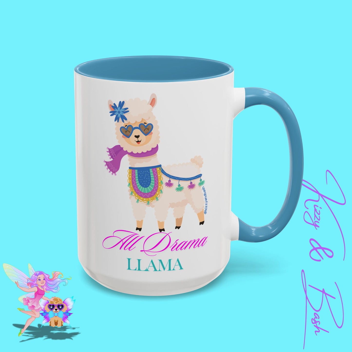 All Drama Llama Mug Perfect Mug for Drama Teachers Drama Queen Gift Idea Unique Animal Mug Colorful Mug for Her - 11, 15oz