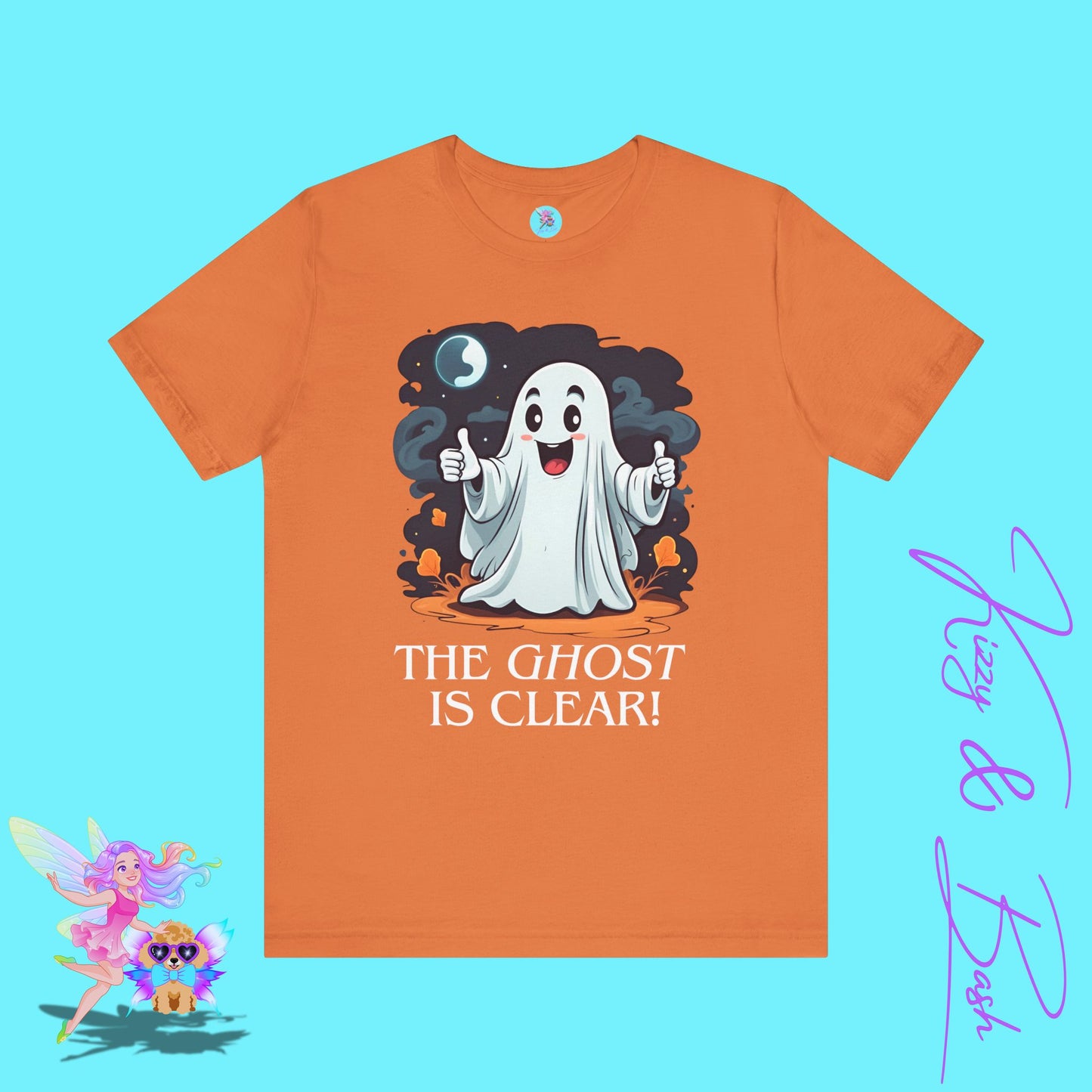 The Ghost is Clear T-Shirt Funny Halloween Ghost Tee Halloween Pun Shirt Unique Halloween Gift Silly Halloween Shirt for Friends & Family Paranormal Ghost Hunter Shirt Adult Unisex Jersey Short Sleeve Tee