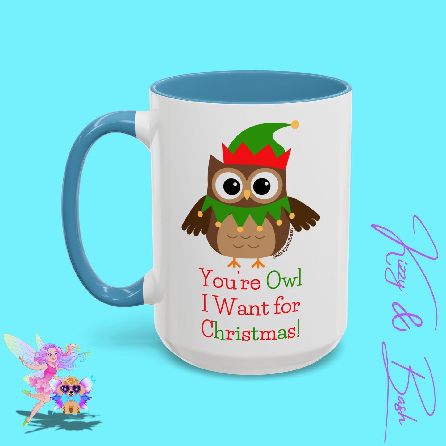 Perfect Christmas Mug for Owl Lovers Coffee Mug Unique Gift for Owl Fans Fun Christmas Mug Cute Christmas Mug for Bird Lovers You're Owl I Want for Christmas You're All I Want for Christmas Accent Coffee Mug - 11, 15oz