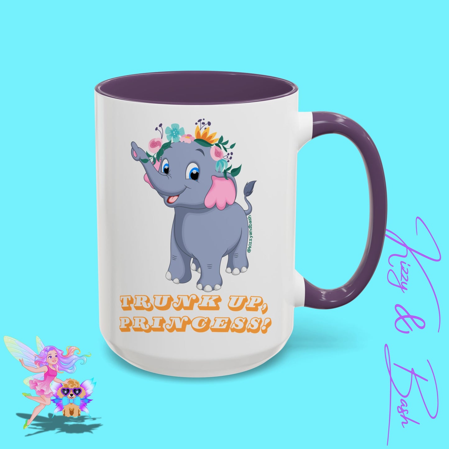 Unique Elephant Mug Pretty Elephant Coffee Mug for Princess Lovers Perfect Gift for Elephant Lovers Self-Affirming Gift Idea Girl Power Mug Royal Elephant Accent Coffee Mug - 11, 15oz