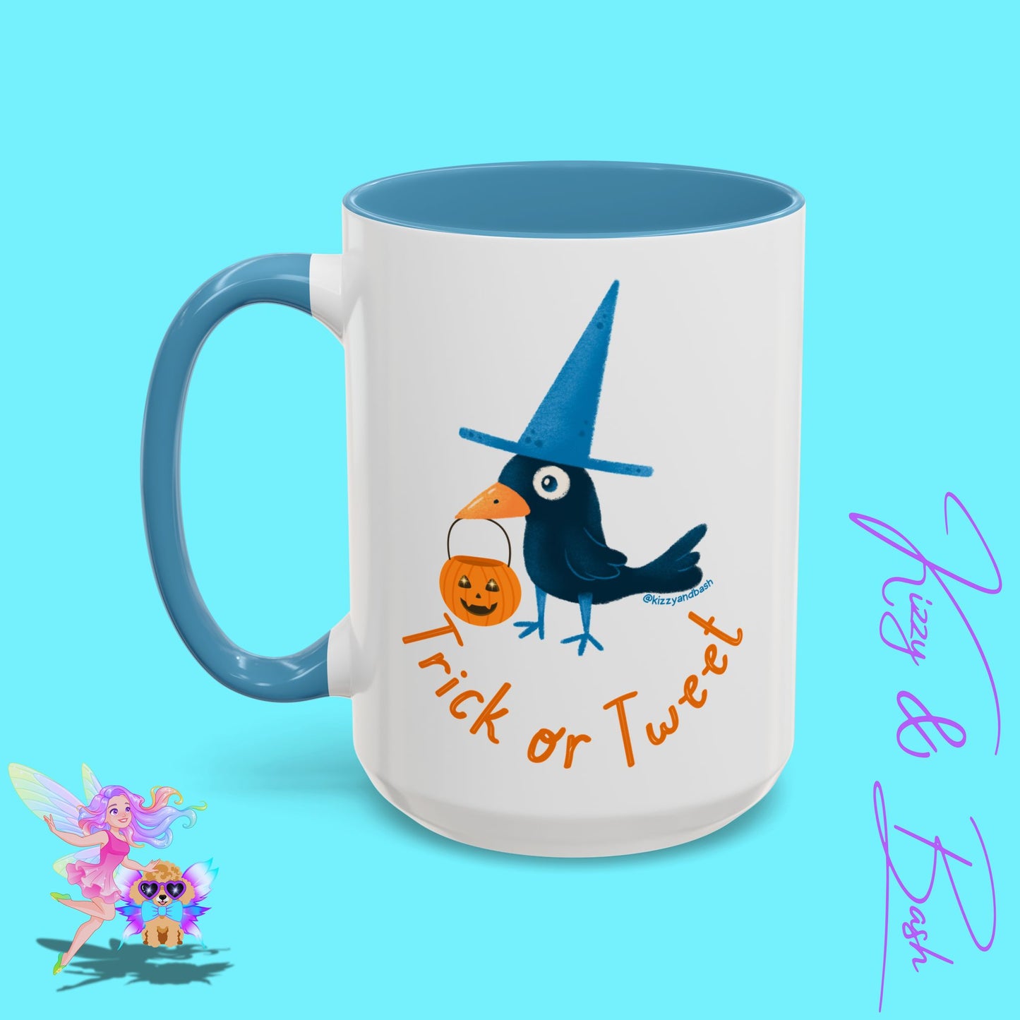 Funny Halloween Mug Punny Halloween Coffee Mug Black Bird Trick-or-Tweet Pun Perfect Gift for Bird Lovers Cute Halloween Gift for Teachers Ultimate Raven Lovers Mug Trick-or-Treat Accent Coffee Mug - 11, 15oz