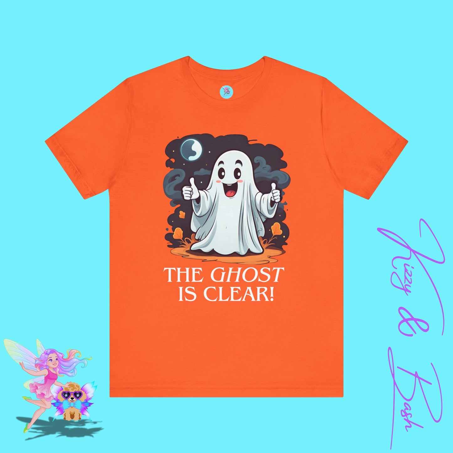 The Ghost is Clear T-Shirt Funny Halloween Ghost Tee Halloween Pun Shirt Unique Halloween Gift Silly Halloween Shirt for Friends & Family Paranormal Ghost Hunter Shirt Adult Unisex Jersey Short Sleeve Tee