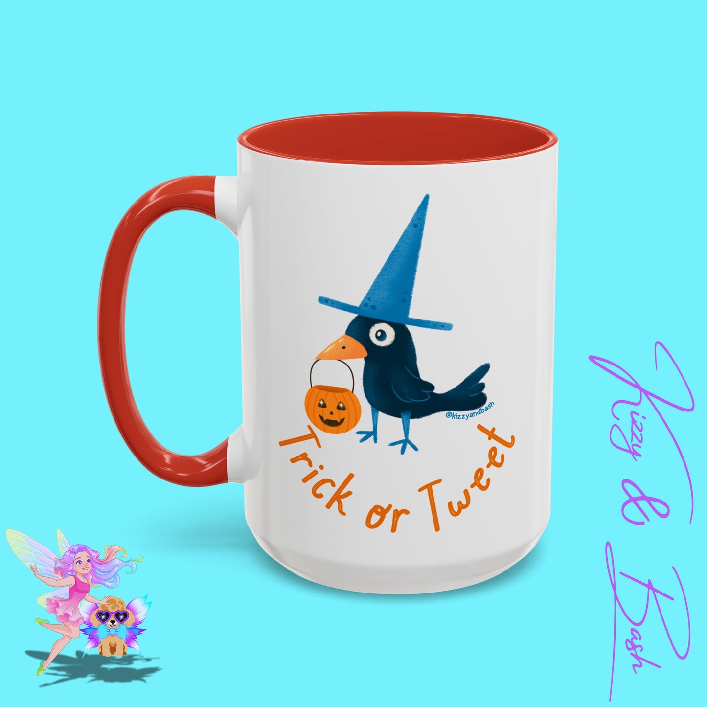Funny Halloween Mug Punny Halloween Coffee Mug Black Bird Trick-or-Tweet Pun Perfect Gift for Bird Lovers Cute Halloween Gift for Teachers Ultimate Raven Lovers Mug Trick-or-Treat Accent Coffee Mug - 11, 15oz