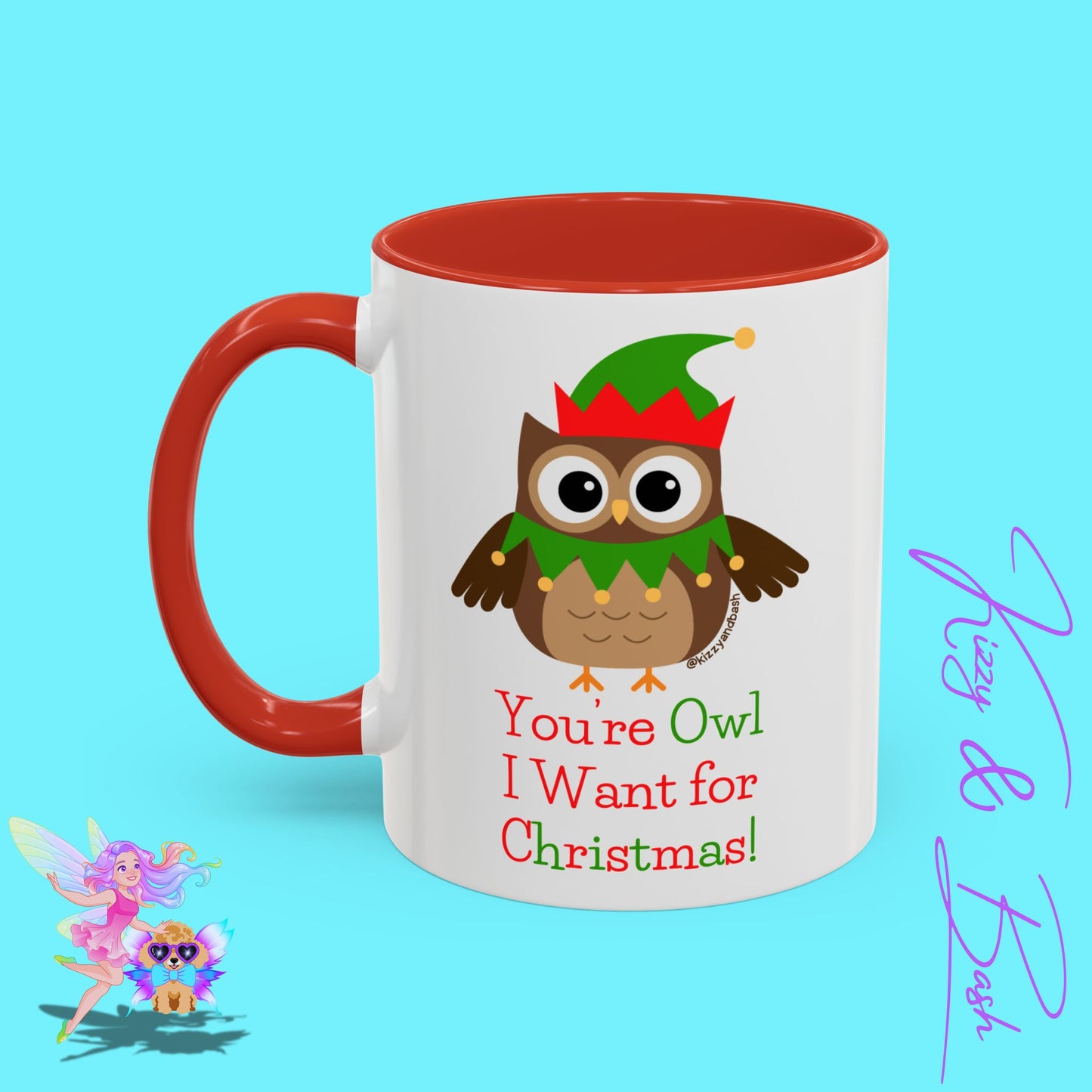 Perfect Christmas Mug for Owl Lovers Coffee Mug Unique Gift for Owl Fans Fun Christmas Mug Cute Christmas Mug for Bird Lovers You're Owl I Want for Christmas You're All I Want for Christmas Accent Coffee Mug - 11, 15oz