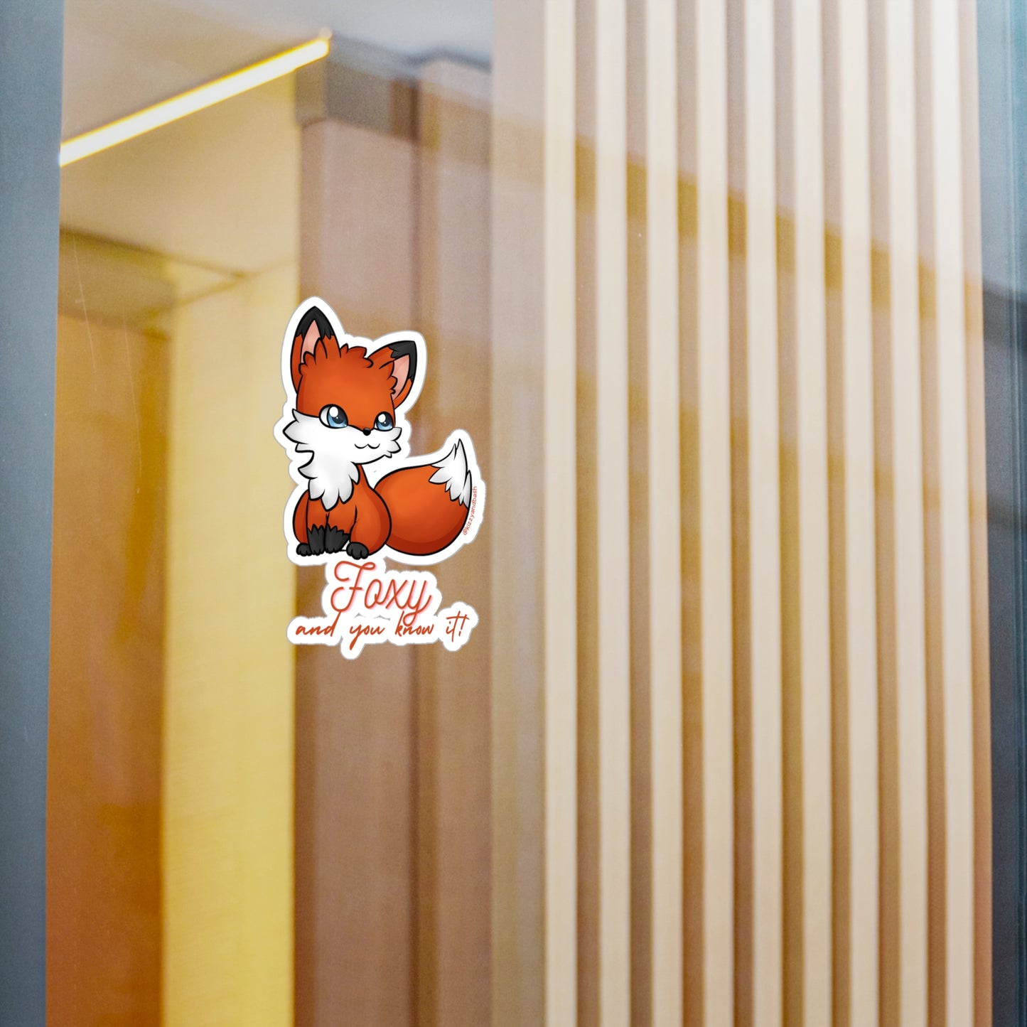 Waterproof Red Fox Decal Sticker Unique Animal Decal Funny Animal Gift for Her Perfect Gift for Fox Lovers Funny Sticker for Animal Lovers Foxy and You Know It Kiss-Cut Vinyl Decals