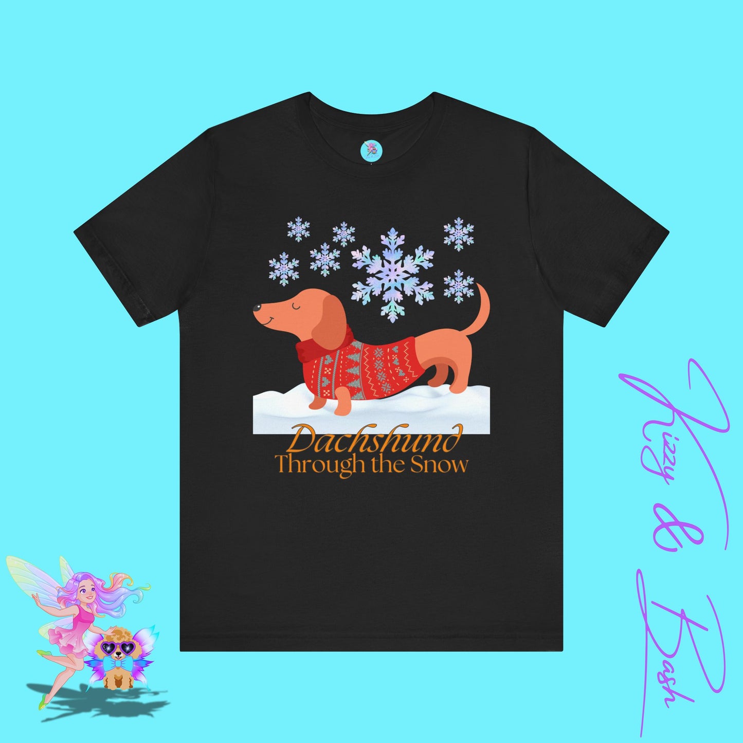 Funny Christmas Dachshund Shirt Cute Christmas Dog Shirt Christmas Wiener Dog T-Shirt Best Christmas Shirt for Dog Lovers Adult Unisex Jersey Short Sleeve Tee