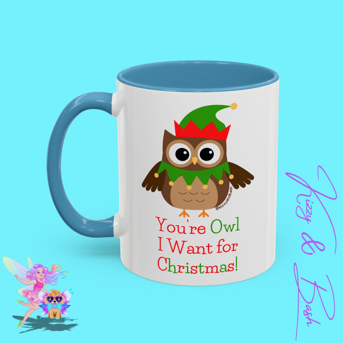 Perfect Christmas Mug for Owl Lovers Coffee Mug Unique Gift for Owl Fans Fun Christmas Mug Cute Christmas Mug for Bird Lovers You're Owl I Want for Christmas You're All I Want for Christmas Accent Coffee Mug - 11, 15oz