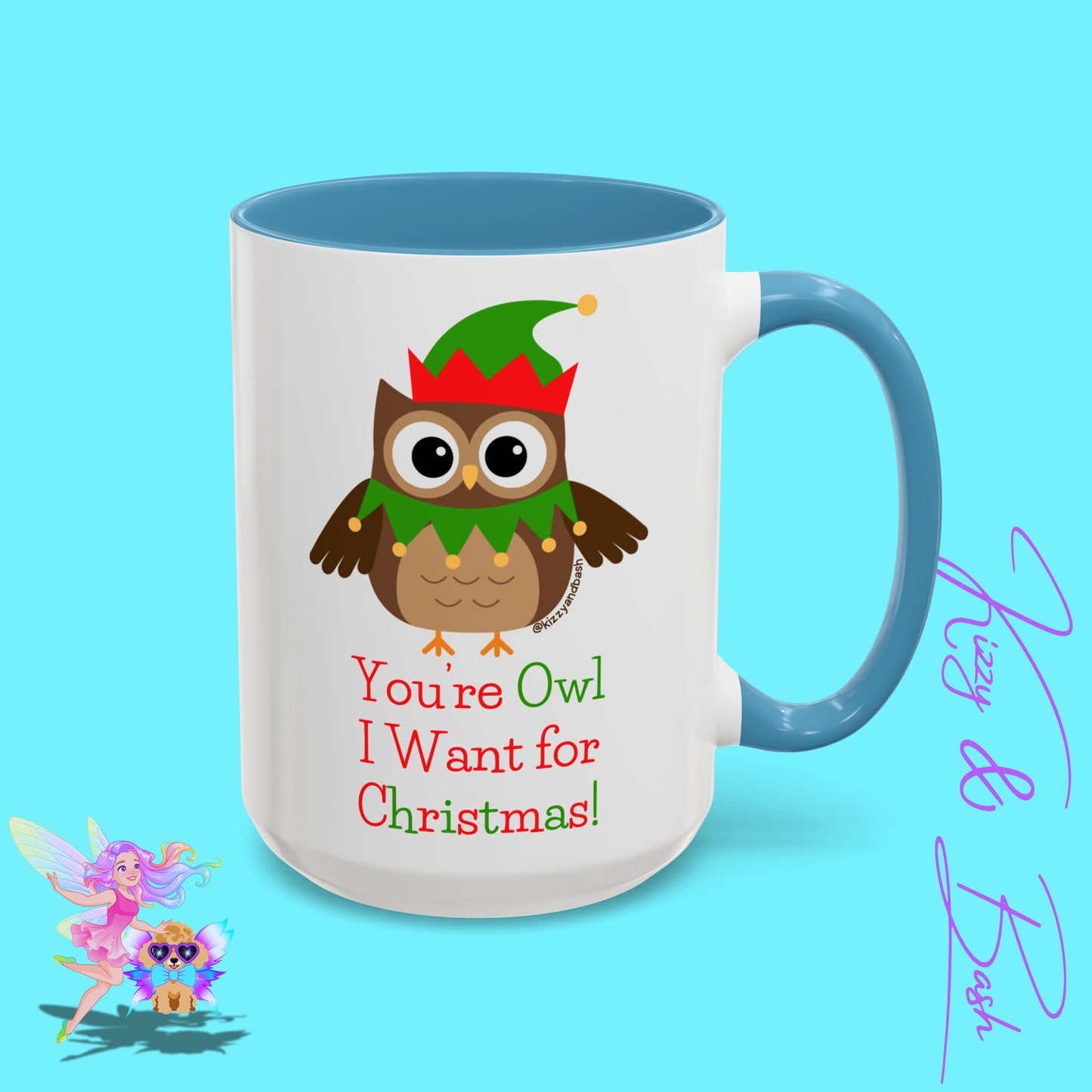 Perfect Christmas Mug for Owl Lovers Coffee Mug Unique Gift for Owl Fans Fun Christmas Mug Cute Christmas Mug for Bird Lovers You're Owl I Want for Christmas You're All I Want for Christmas Accent Coffee Mug - 11, 15oz