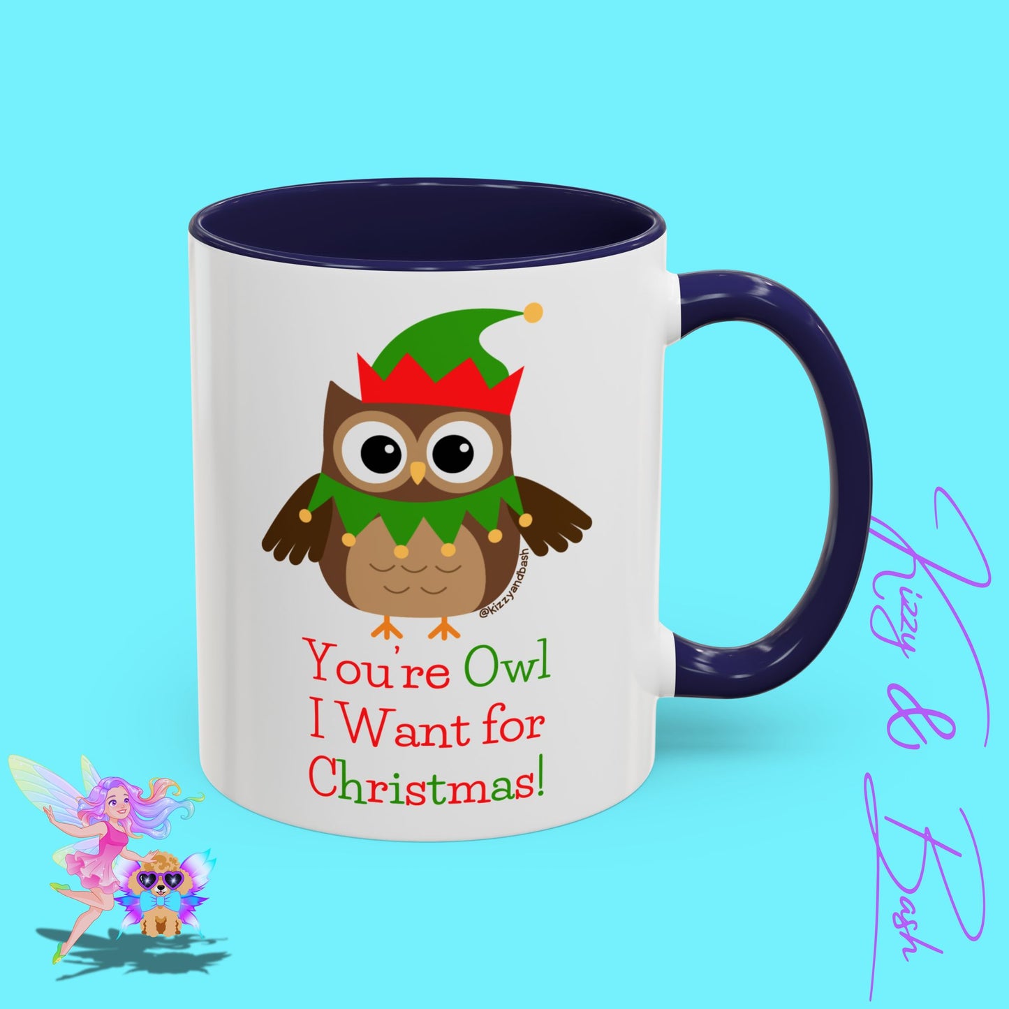 Perfect Christmas Mug for Owl Lovers Coffee Mug Unique Gift for Owl Fans Fun Christmas Mug Cute Christmas Mug for Bird Lovers You're Owl I Want for Christmas You're All I Want for Christmas Accent Coffee Mug - 11, 15oz