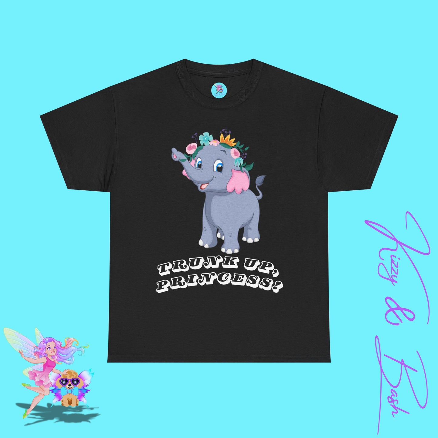 Elephant Princess T-Shirt for Adults Fun Gift for Princess Lovers Unique Elephant T-Shirt Motivational Shirt for Her Gift for Elephant Lovers Empowering Elephant Shirt Unisex Heavy Cotton Tee