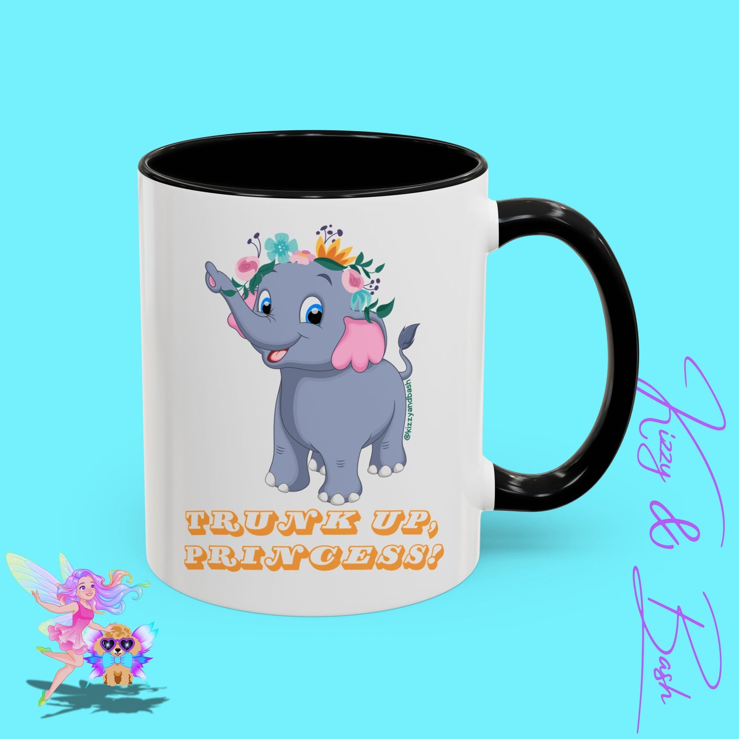 Unique Elephant Mug Pretty Elephant Coffee Mug for Princess Lovers Perfect Gift for Elephant Lovers Self-Affirming Gift Idea Girl Power Mug Royal Elephant Accent Coffee Mug - 11, 15oz