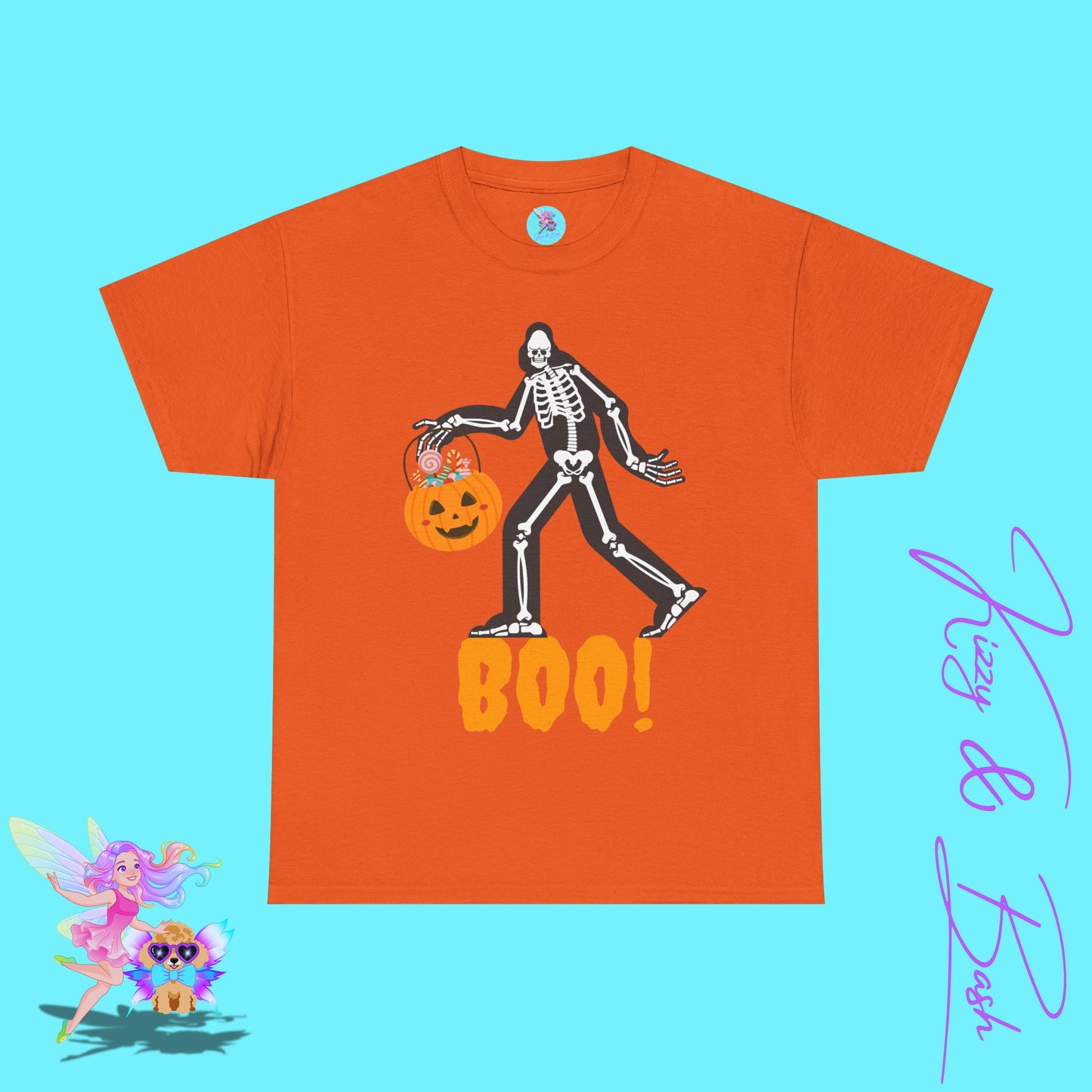 Halloween Bigfoot Trick-or-Treat Shirt for Adults Funny Cryptid T-Shirt Halloween Sasquatch Gift Idea Cryptidcore Tee for Him or Her Paranormal Enthusiast T-Shirt Bigfoot Skeleton Shirt Unique Cryptid Shirt Unisex Heavy Cotton Tee