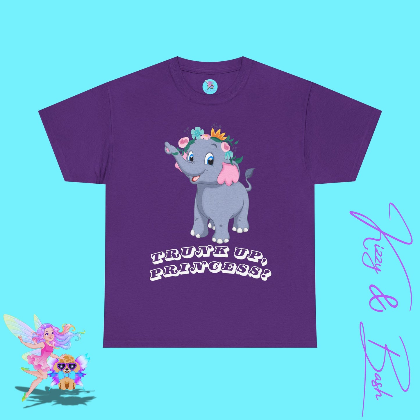 Elephant Princess T-Shirt for Adults Fun Gift for Princess Lovers Unique Elephant T-Shirt Motivational Shirt for Her Gift for Elephant Lovers Empowering Elephant Shirt Unisex Heavy Cotton Tee