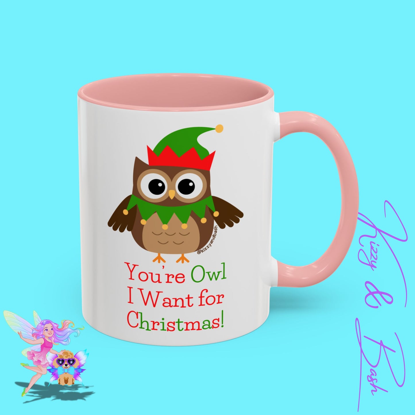 Perfect Christmas Mug for Owl Lovers Coffee Mug Unique Gift for Owl Fans Fun Christmas Mug Cute Christmas Mug for Bird Lovers You're Owl I Want for Christmas You're All I Want for Christmas Accent Coffee Mug - 11, 15oz