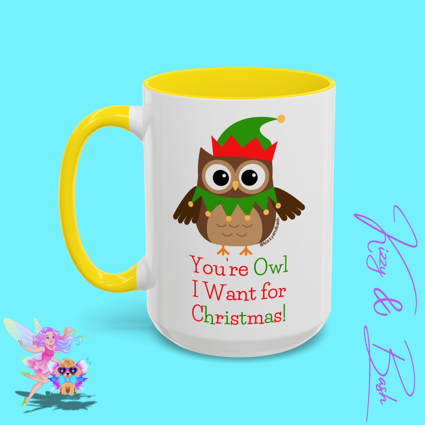 Perfect Christmas Mug for Owl Lovers Coffee Mug Unique Gift for Owl Fans Fun Christmas Mug Cute Christmas Mug for Bird Lovers You're Owl I Want for Christmas You're All I Want for Christmas Accent Coffee Mug - 11, 15oz