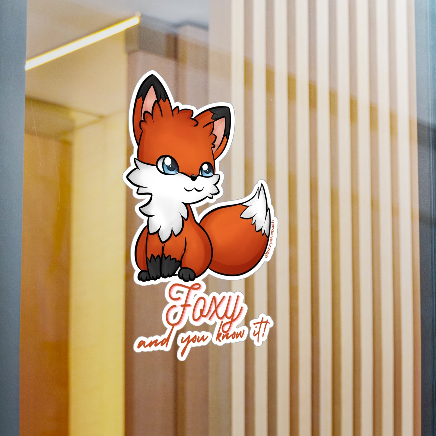 Waterproof Red Fox Decal Sticker Unique Animal Decal Funny Animal Gift for Her Perfect Gift for Fox Lovers Funny Sticker for Animal Lovers Foxy and You Know It Kiss-Cut Vinyl Decals