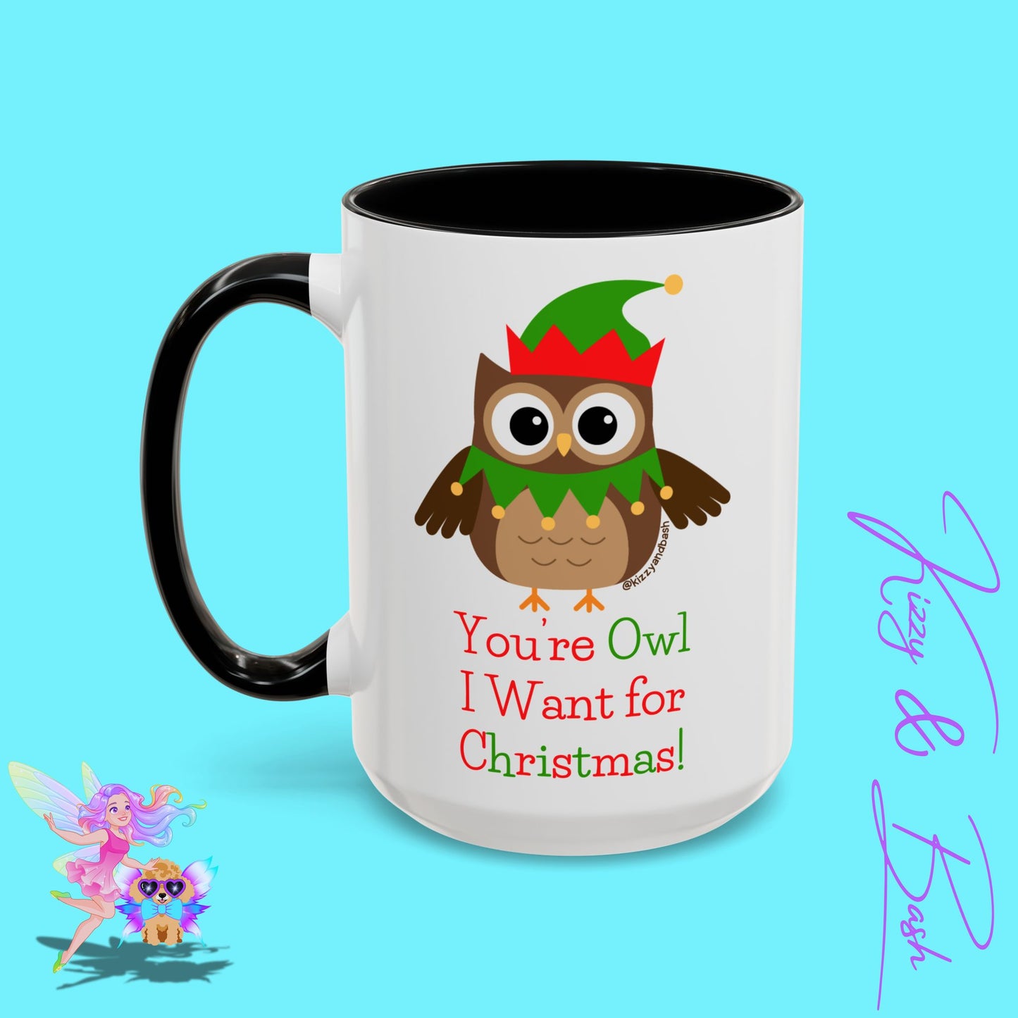Perfect Christmas Mug for Owl Lovers Coffee Mug Unique Gift for Owl Fans Fun Christmas Mug Cute Christmas Mug for Bird Lovers You're Owl I Want for Christmas You're All I Want for Christmas Accent Coffee Mug - 11, 15oz