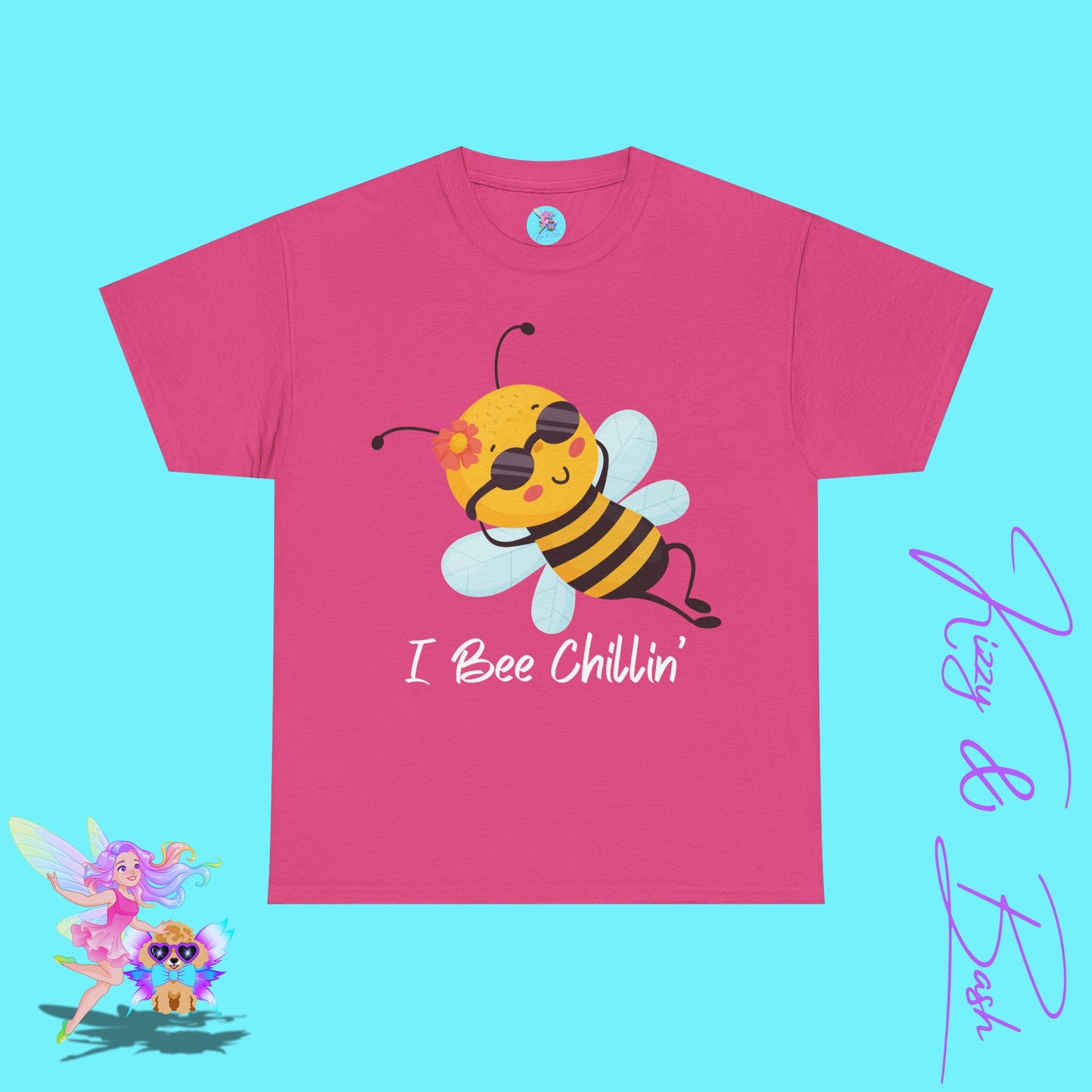 Honey Bee T-Shirt for Adults I Bee Chillin' Tee Perfect Vacation Tee for Friends and Family Cute Animal Shirt for Him or Her Lazy Bee Shirt Gift for Bee Keepers Unisex Heavy Cotton Tee
