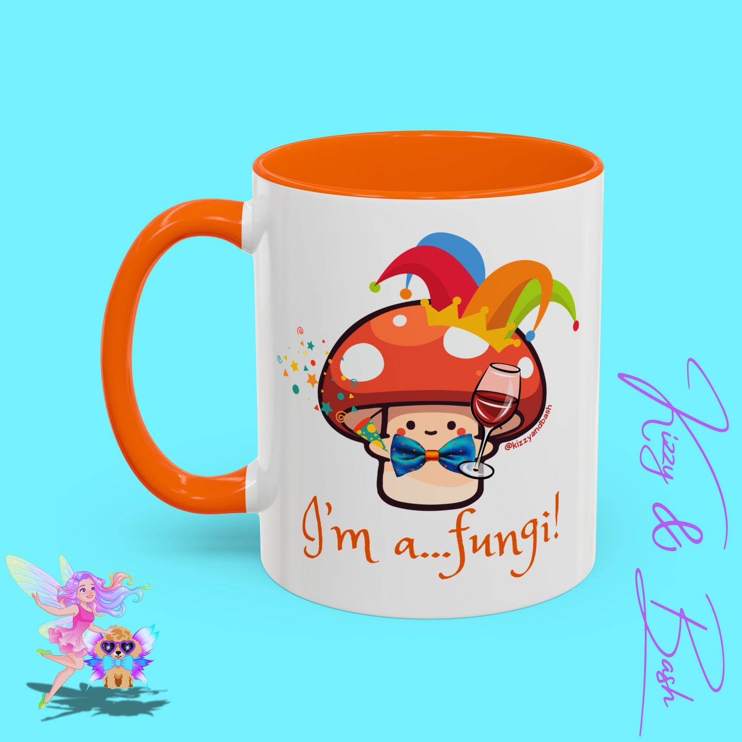 Funny Mushroom Coffee Mug for Him or Her Life of the Party Gift Idea Party Mushroom Mug Wine Lover Mug Fun Mushroom Pun Mug I'm a Fungi Accent Coffee Mug - 11, 15oz