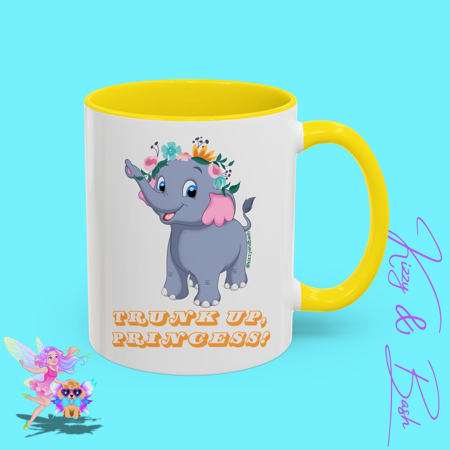 Unique Elephant Mug Pretty Elephant Coffee Mug for Princess Lovers Perfect Gift for Elephant Lovers Self-Affirming Gift Idea Girl Power Mug Royal Elephant Accent Coffee Mug - 11, 15oz