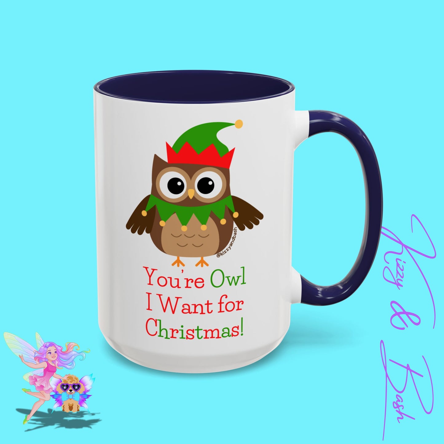 Perfect Christmas Mug for Owl Lovers Coffee Mug Unique Gift for Owl Fans Fun Christmas Mug Cute Christmas Mug for Bird Lovers You're Owl I Want for Christmas You're All I Want for Christmas Accent Coffee Mug - 11, 15oz