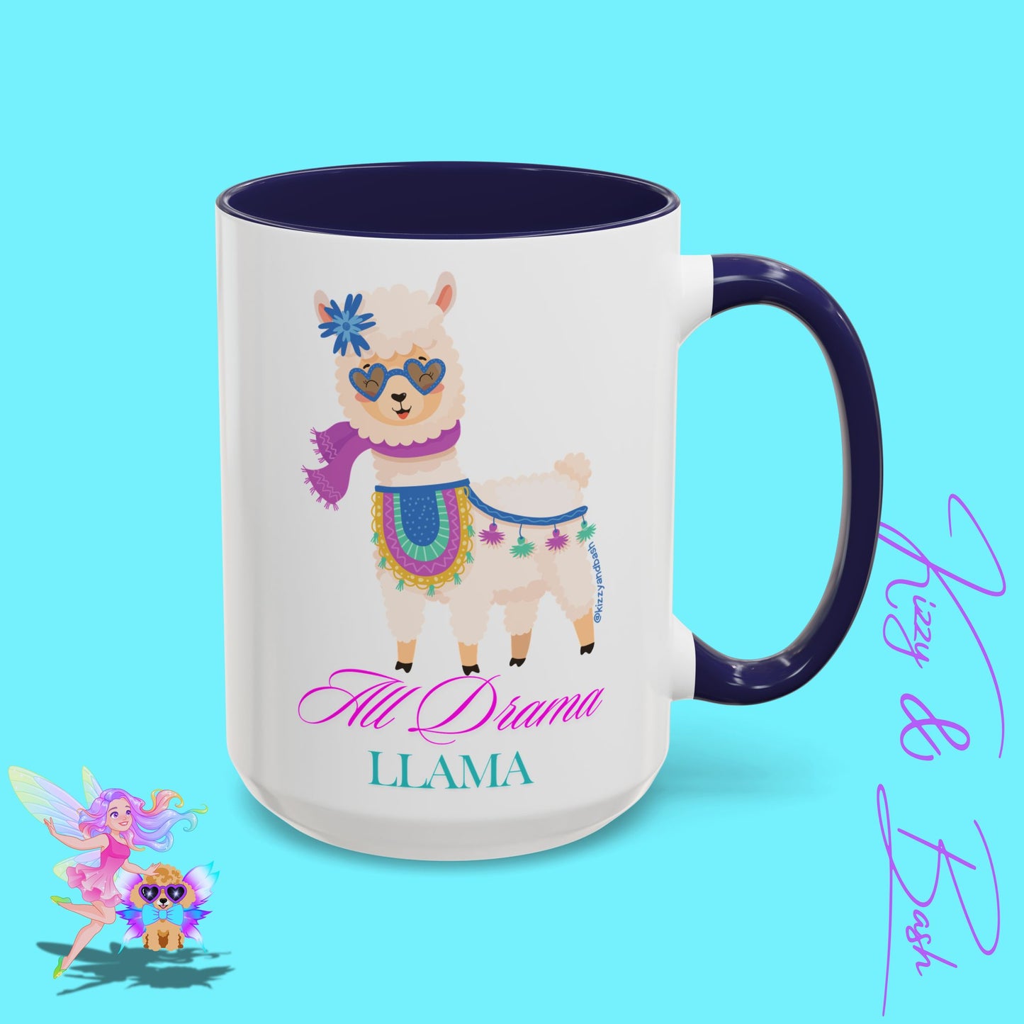 All Drama Llama Mug Perfect Mug for Drama Teachers Drama Queen Gift Idea Unique Animal Mug Colorful Mug for Her - 11, 15oz