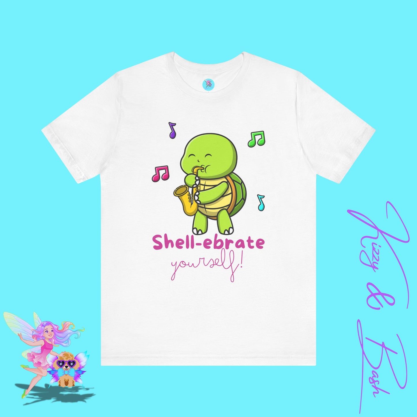 Saxophone Playing Turtle Shirt Shell-ebrate Yourself T-Shirt Funny Turtle Music Shirt Fun Gift for Music Lovers Band Camp T-Shirt  Band Student or Music Teacher Gift Adult Unisex Jersey Short Sleeve Tee