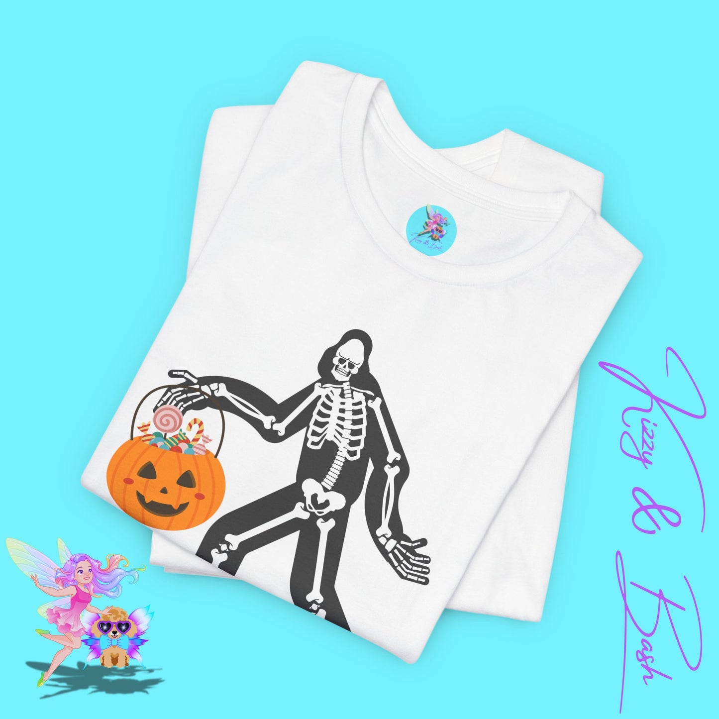 Funny Bigfoot Halloween Shirt Cryptidcore Trick-or-Treat Graphic Shirt Gift for Cryptid Lovers Sasquatch T-Shirt Adult Unisex Jersey Short Sleeve Tee