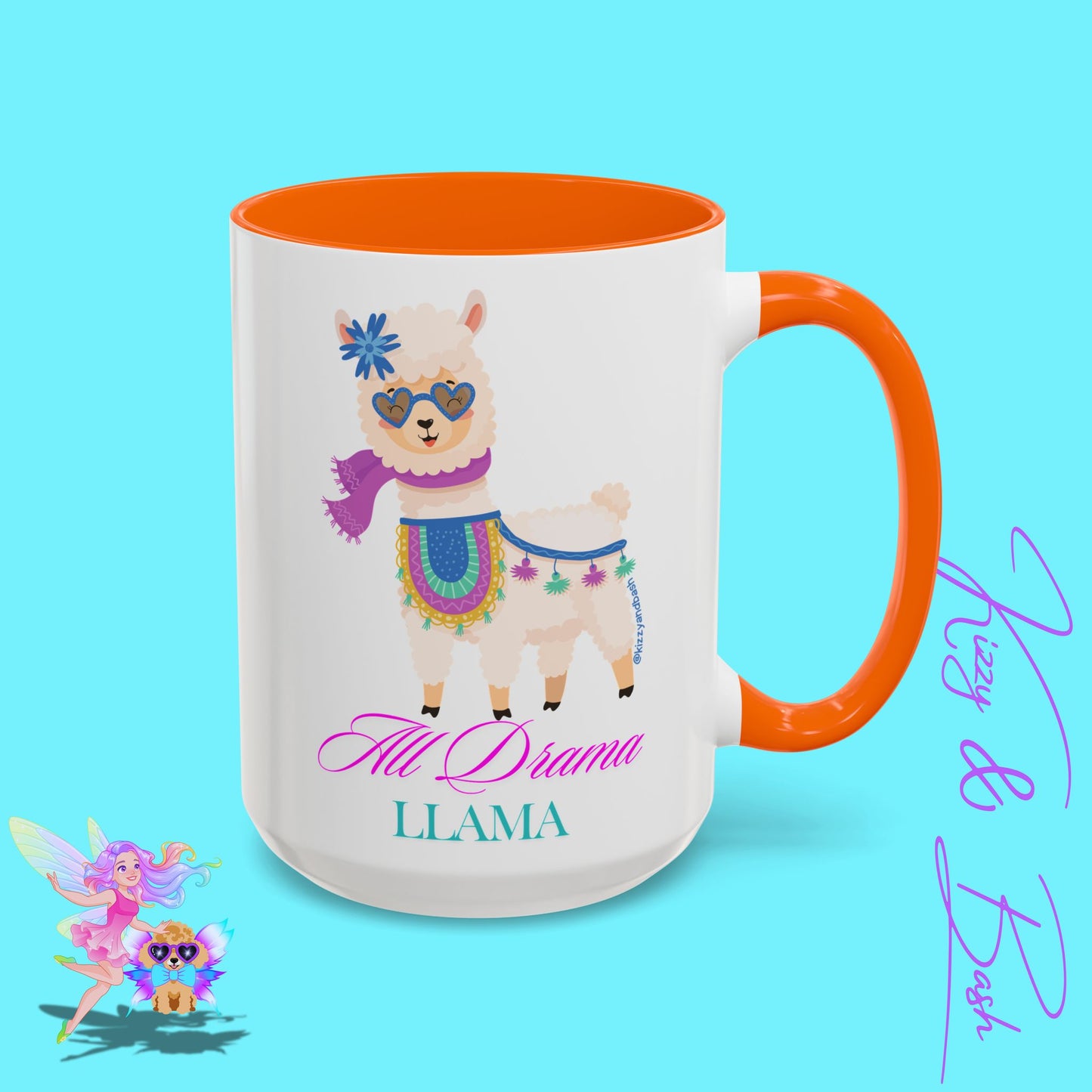 All Drama Llama Mug Perfect Mug for Drama Teachers Drama Queen Gift Idea Unique Animal Mug Colorful Mug for Her - 11, 15oz